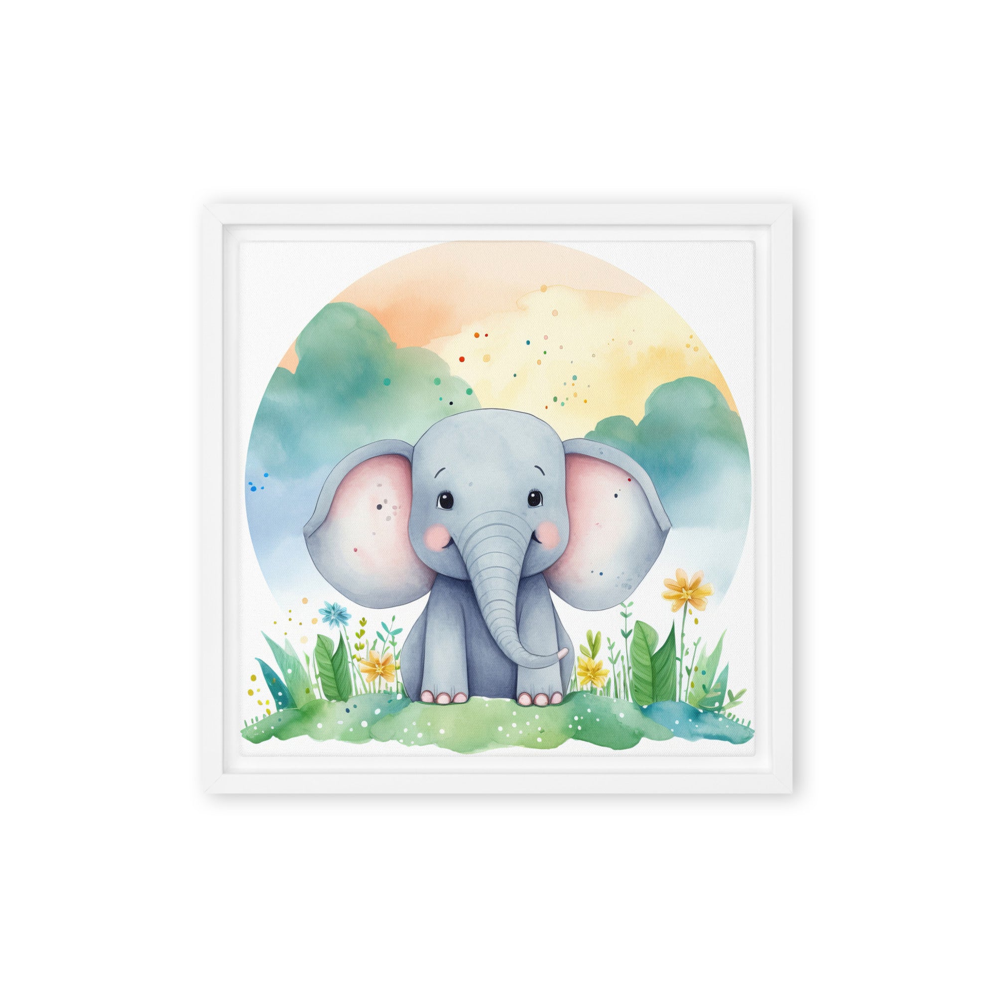 Elephant Art Framed canvas