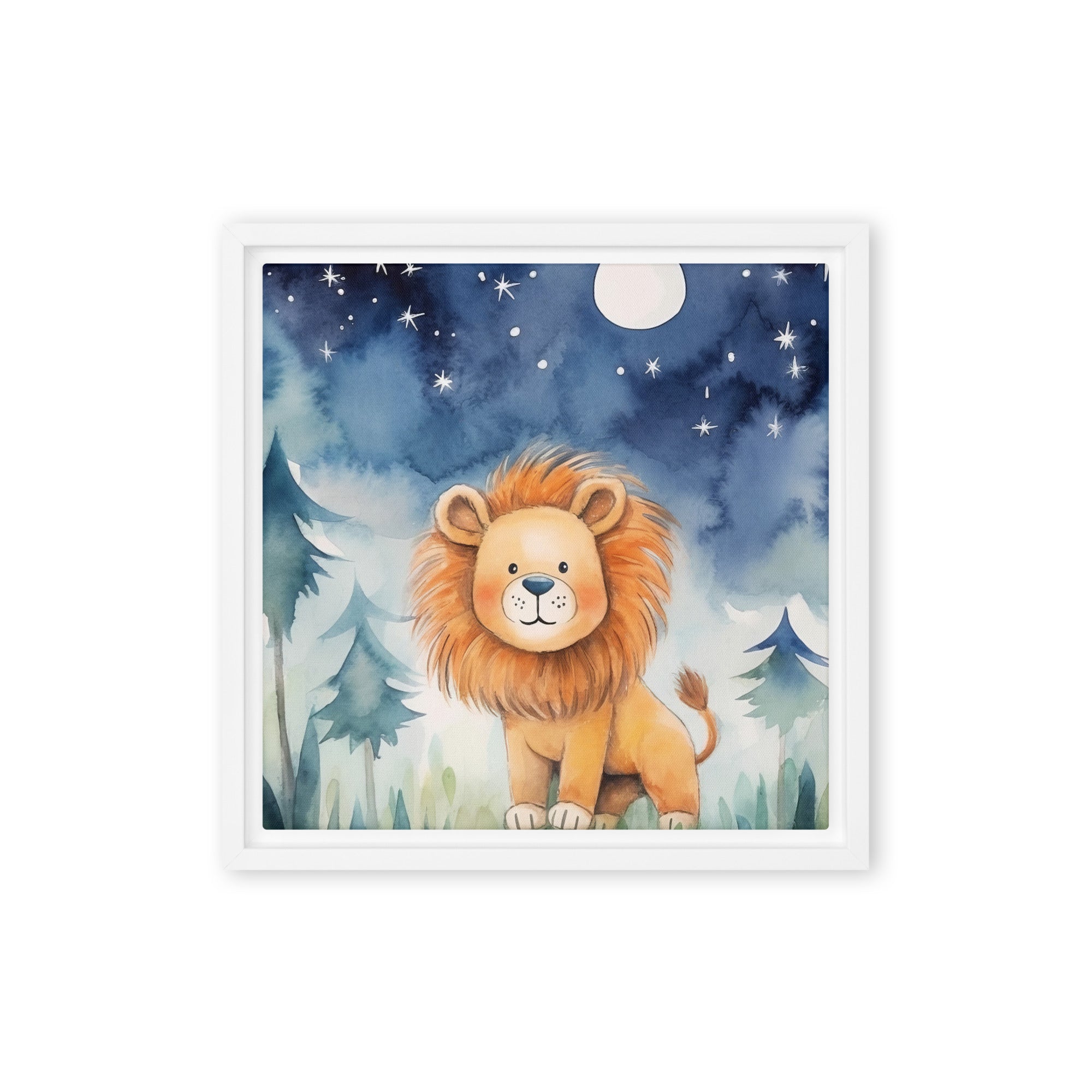 Lion Art Framed Canvas