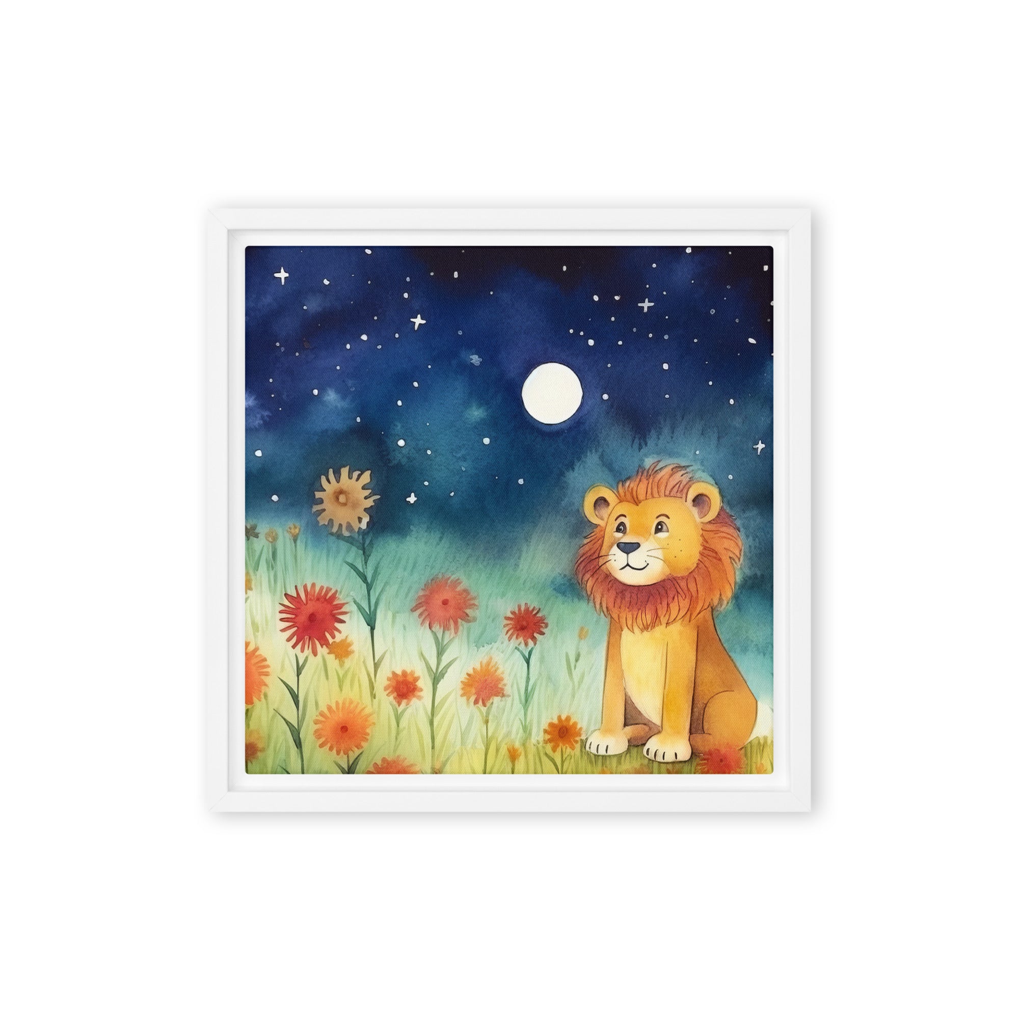 Lion Art Framed Canvas