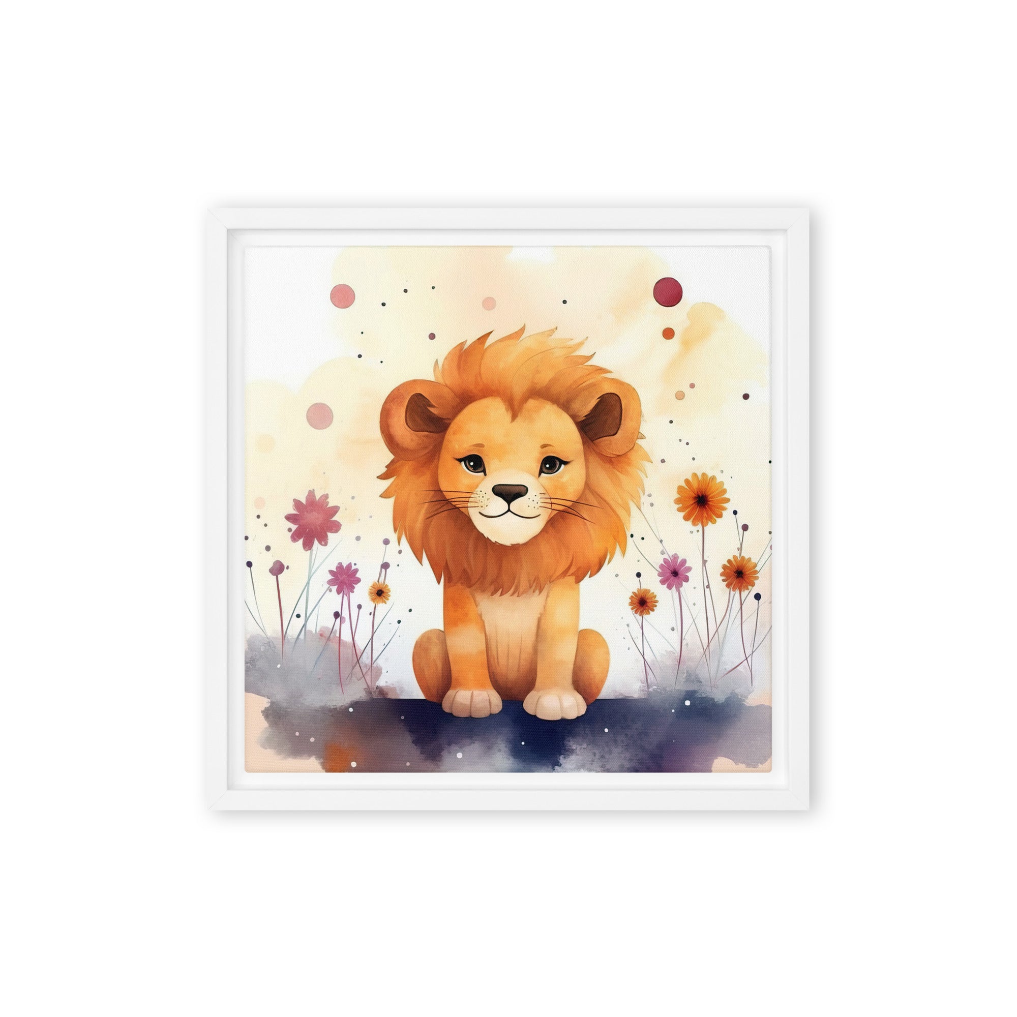 Lion Art Framed Canvas