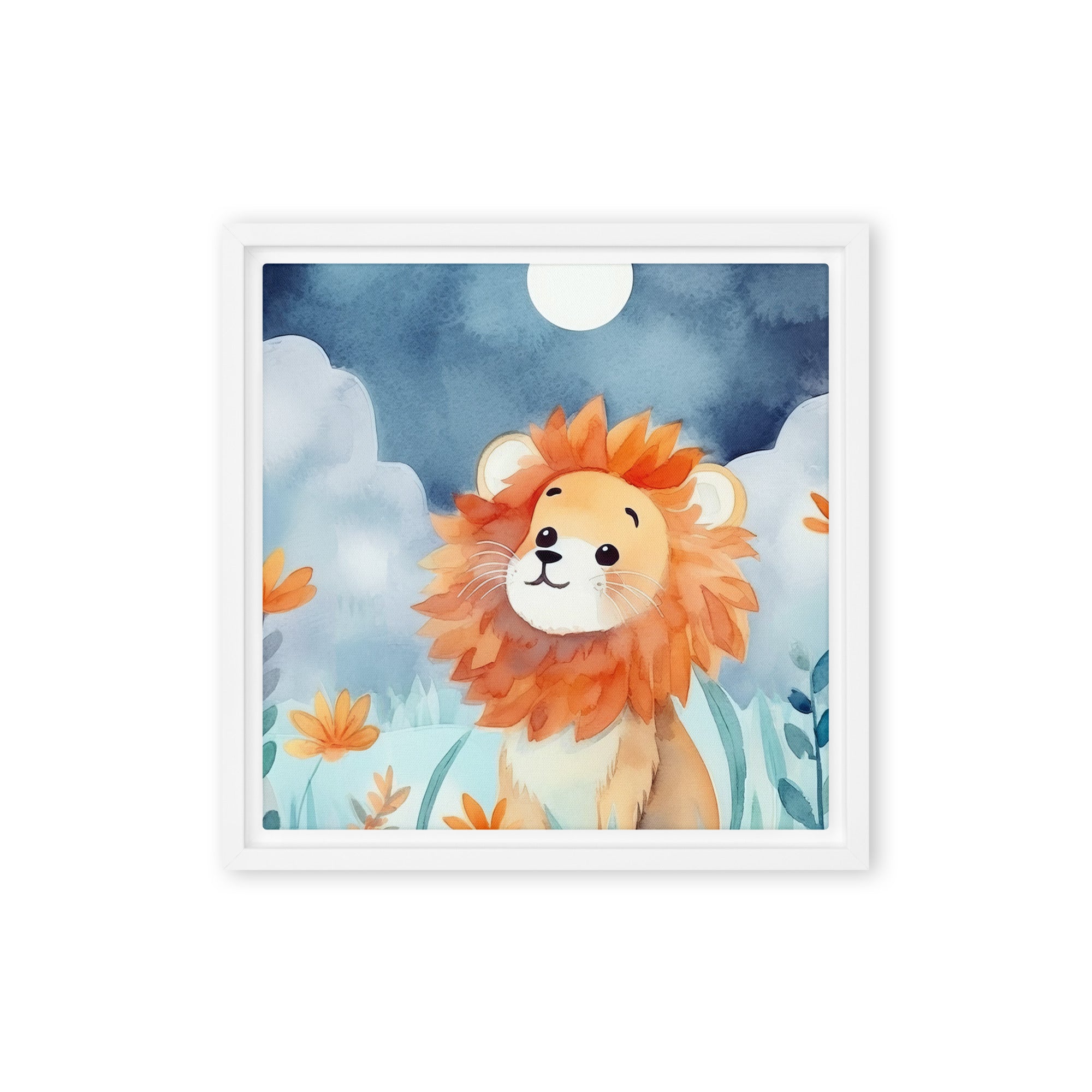 Lion Art Framed Canvas