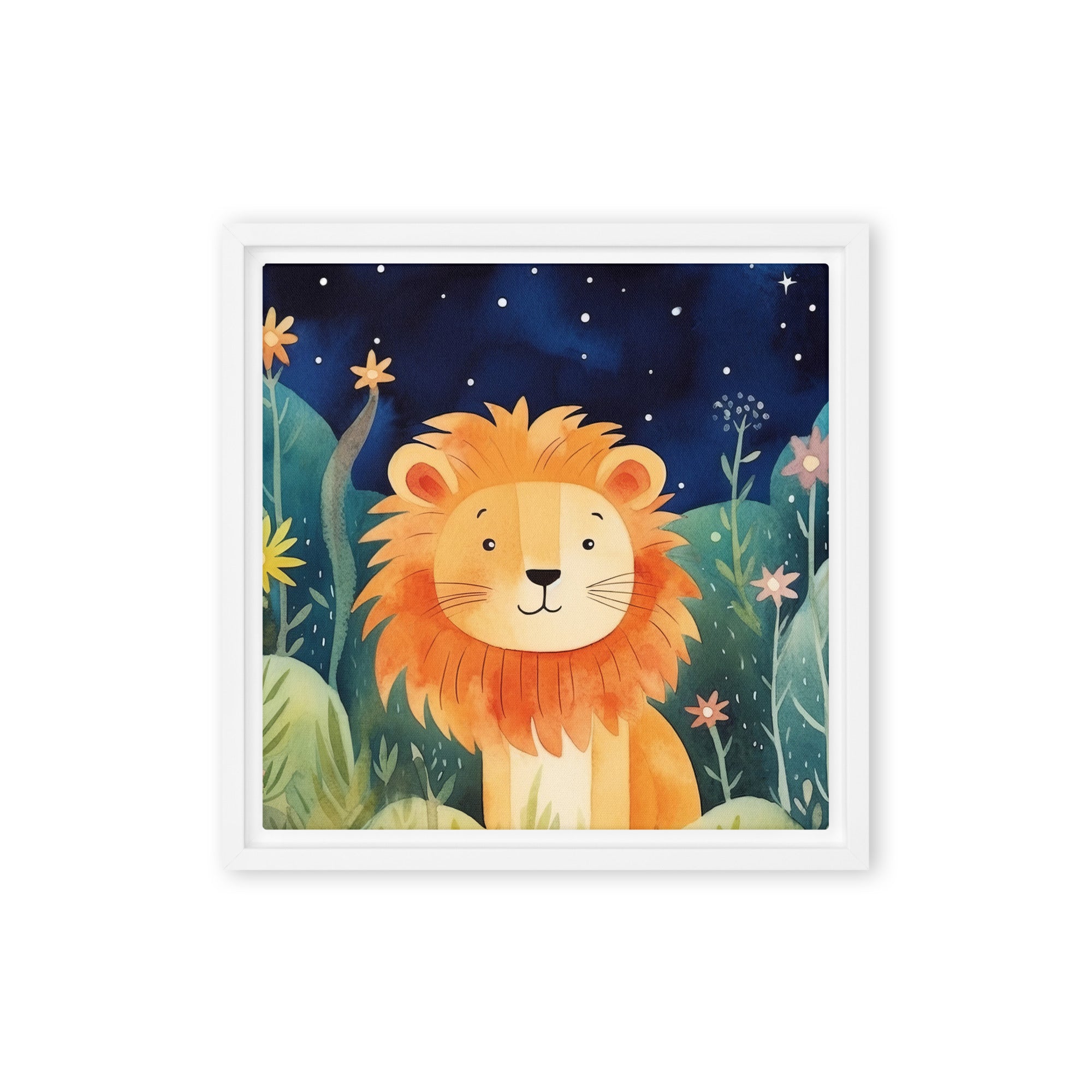 Lion Art Framed Canvas