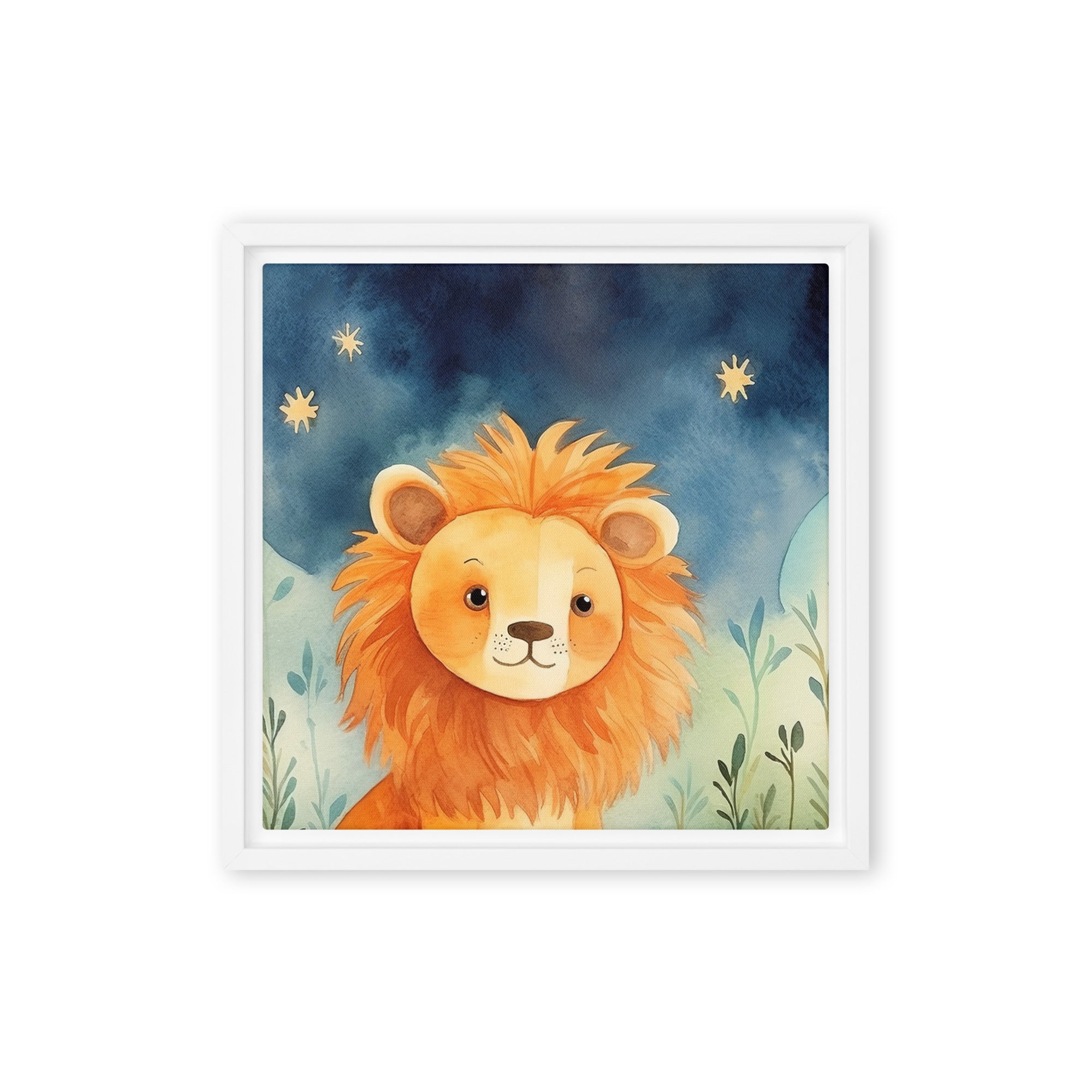 Lion Art Framed Canvas