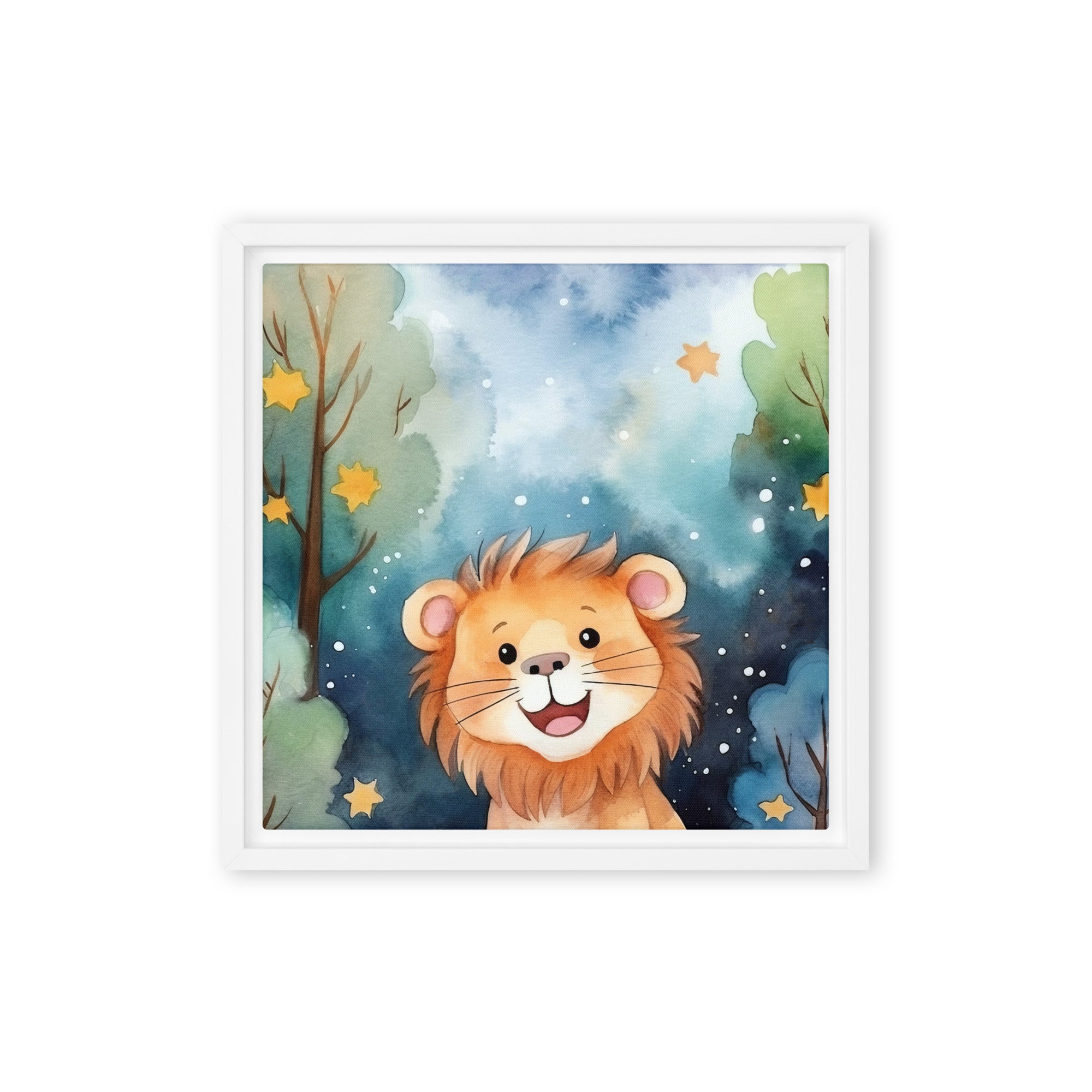 Lion Art Framed Canvas