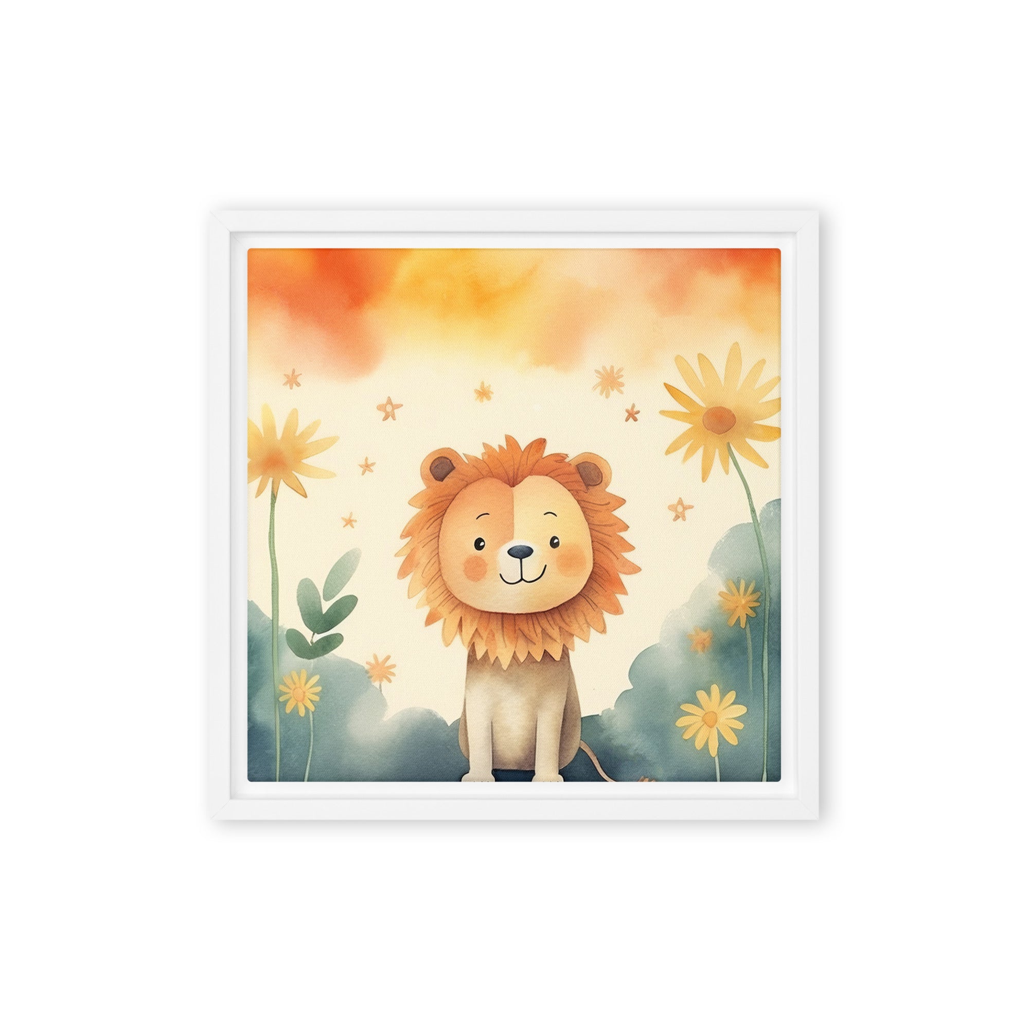 Lion Art Framed Canvas