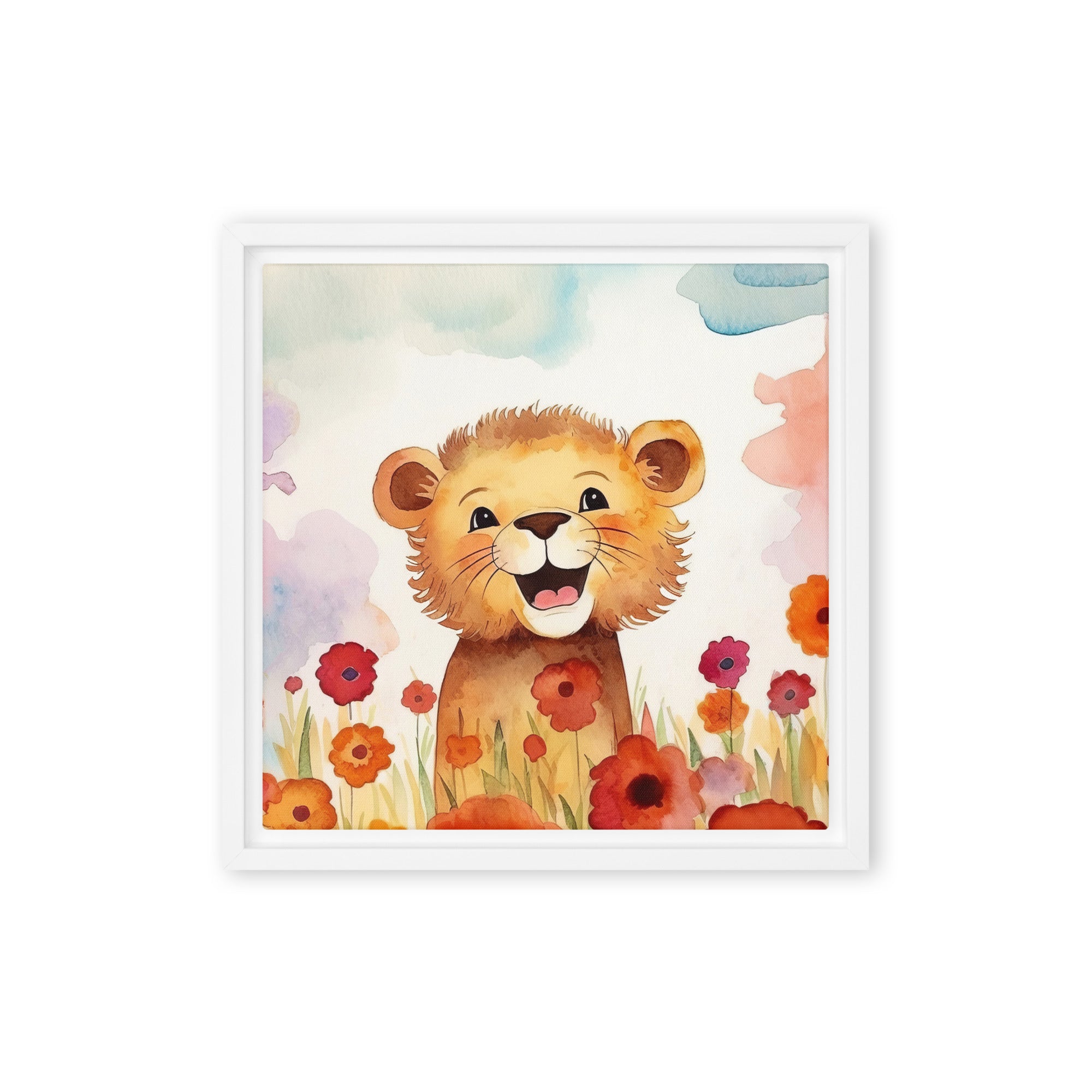 Lion Art Framed Canvas