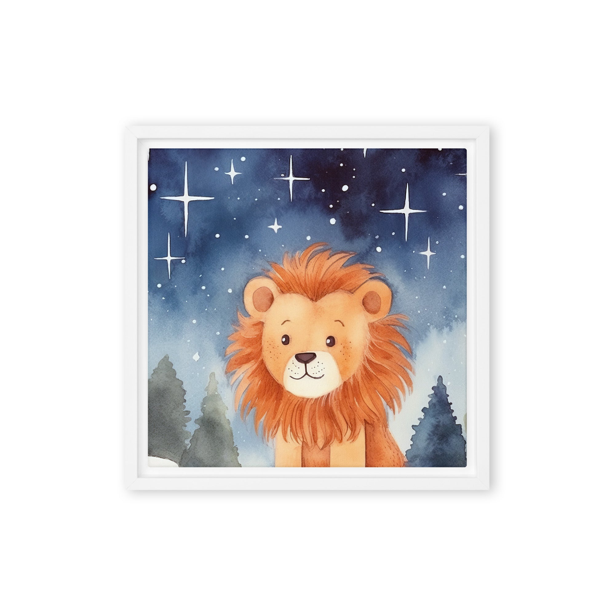 Lion Art Framed Canvas