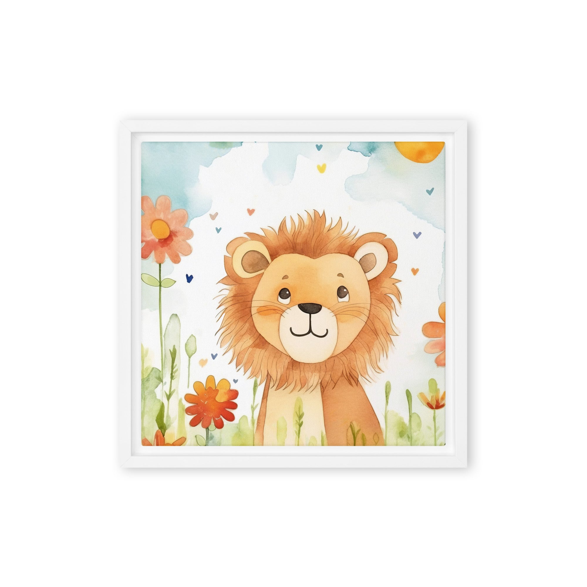 Lion Art Framed Canvas