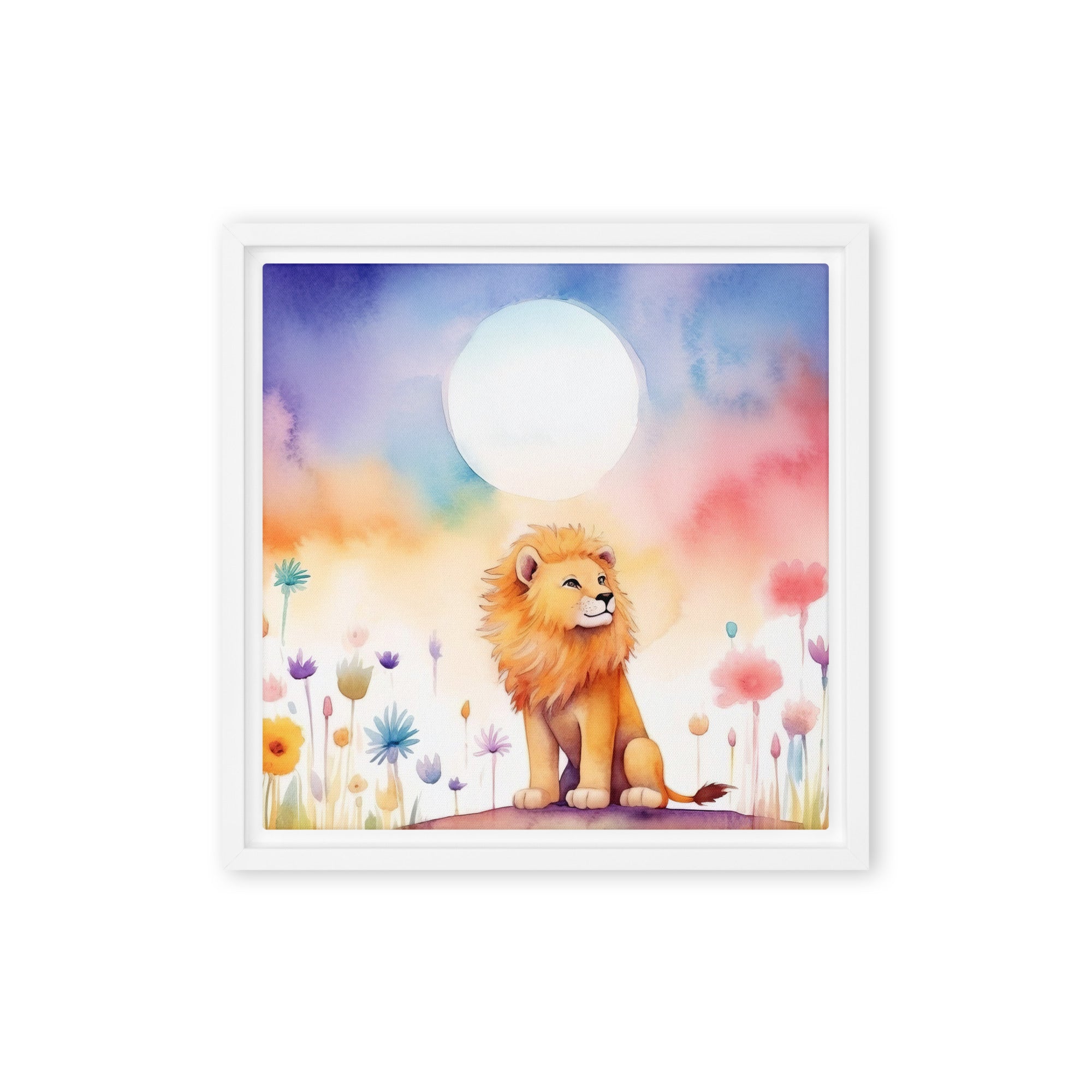 Lion Art Framed Canvas