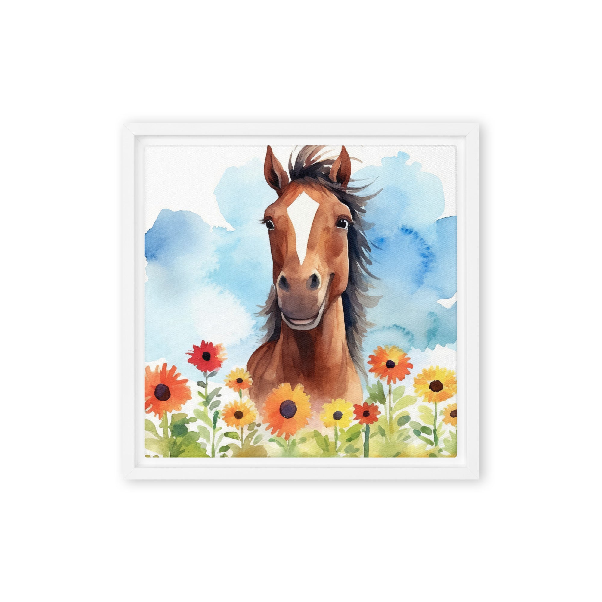 Horse Art Framed Canvas