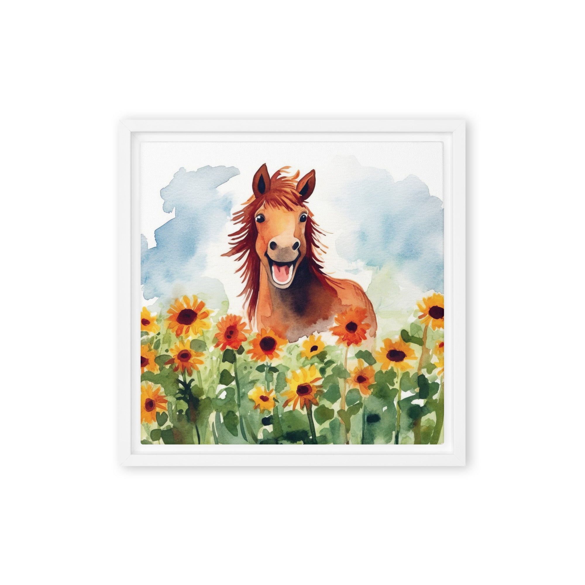 Horse Art Framed Canvas