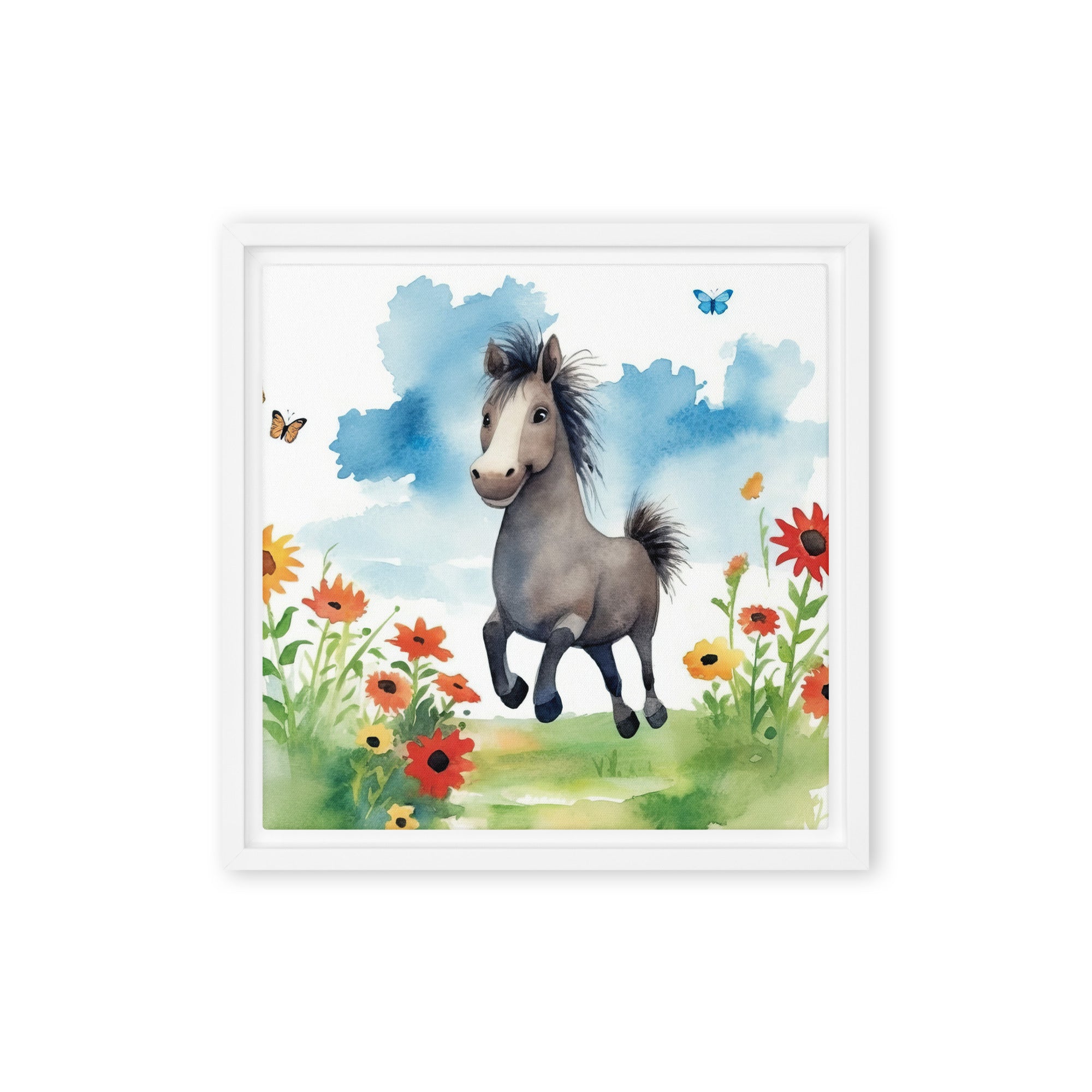 Horse Art Framed Canvas