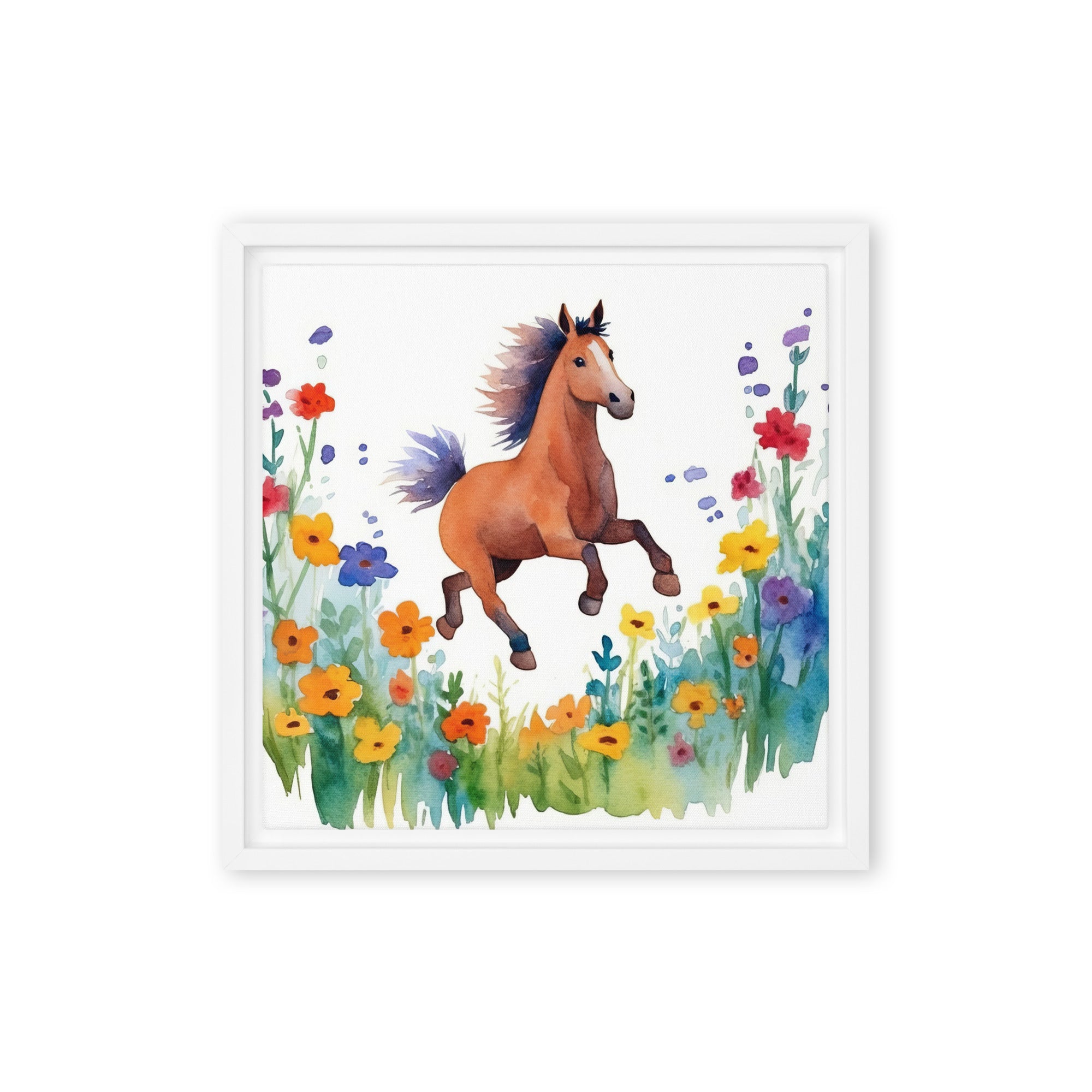 Horse Art Framed Canvas