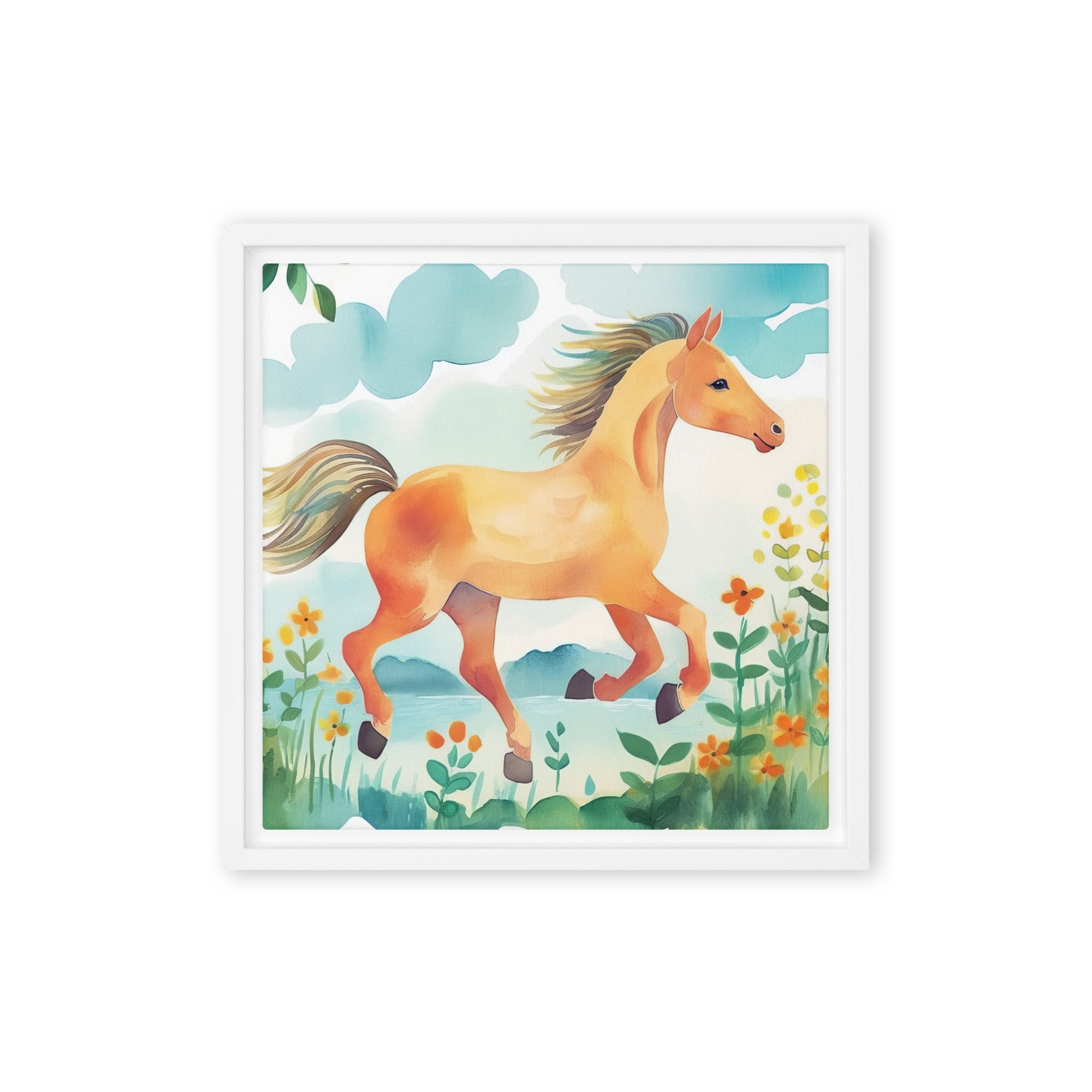 Horse Art Framed Canvas