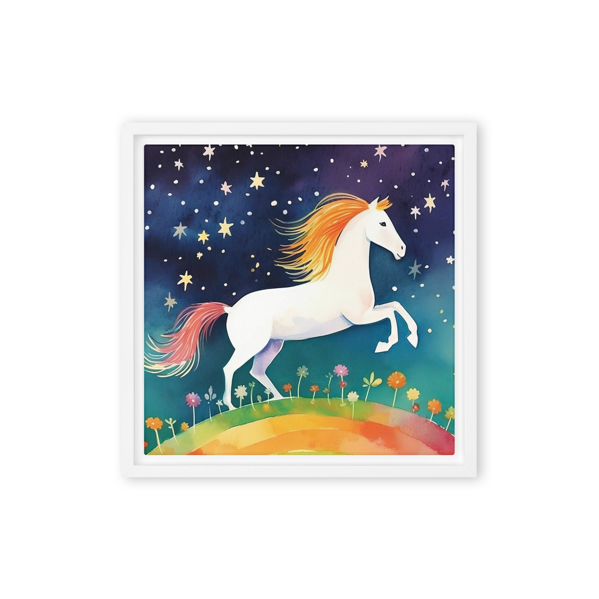 Horse Art Framed Canvas