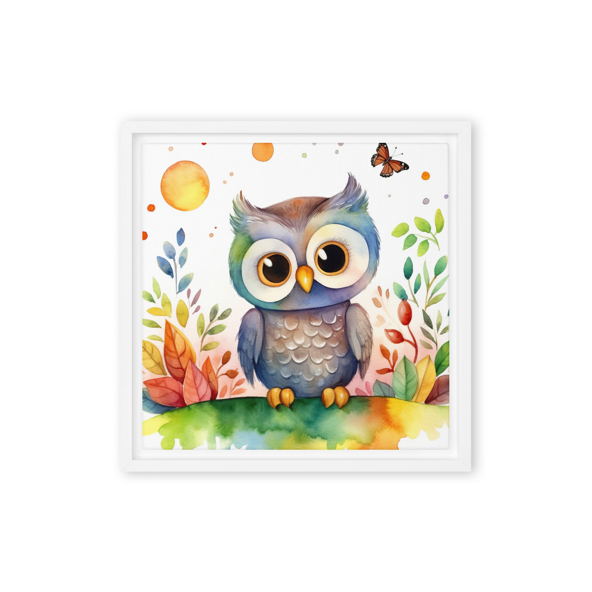 Owl Art Framed canvas