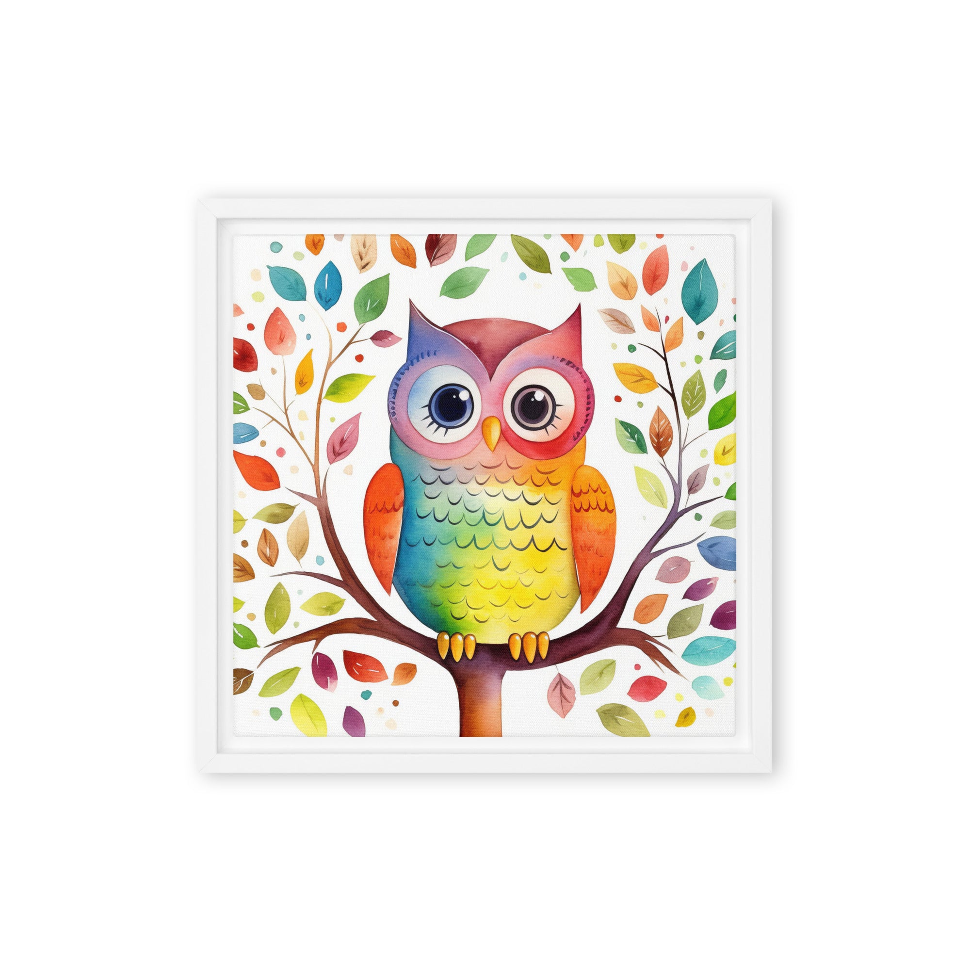 Owl Art Framed canvas