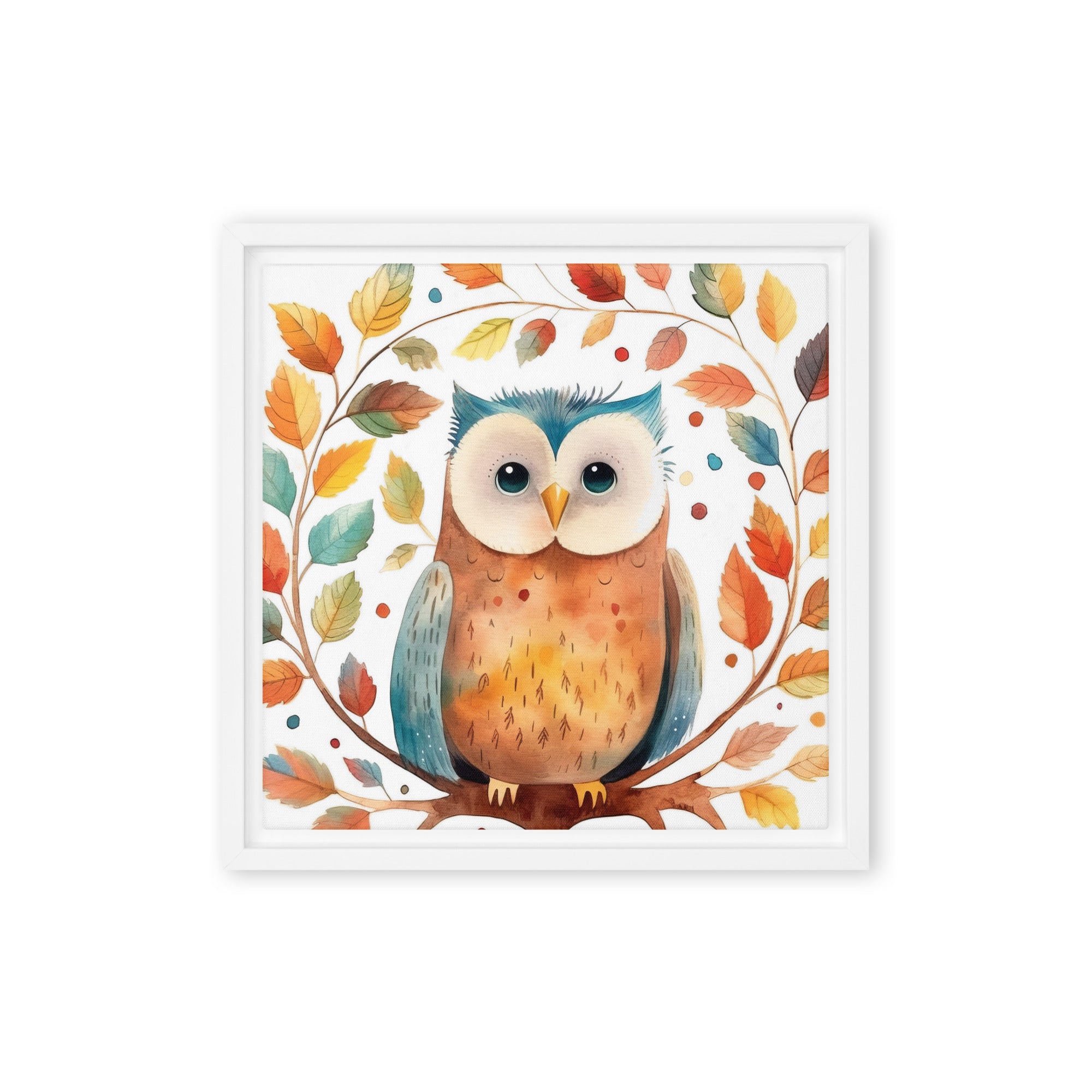 Owl Art Framed canvas