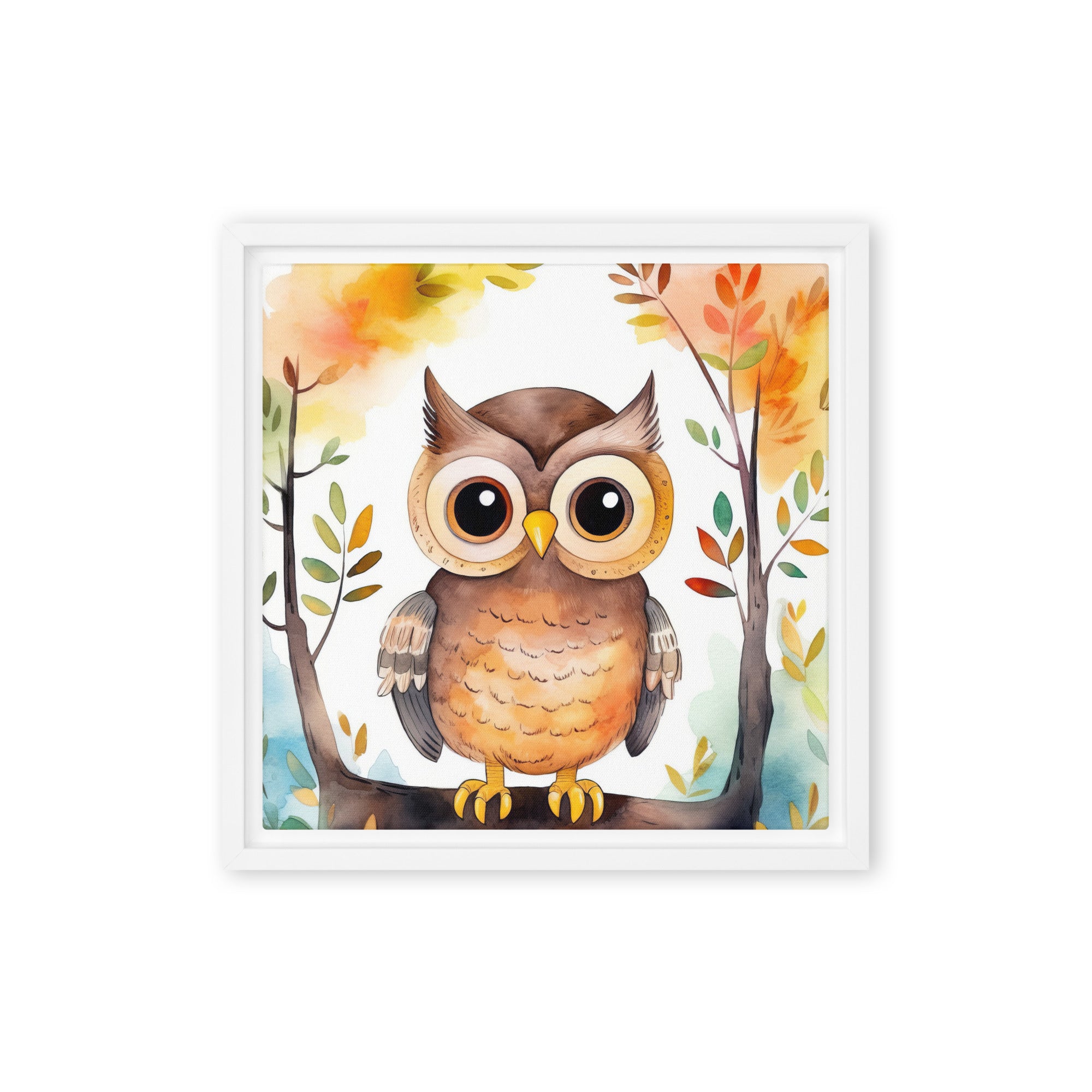 Owl Art Framed canvas