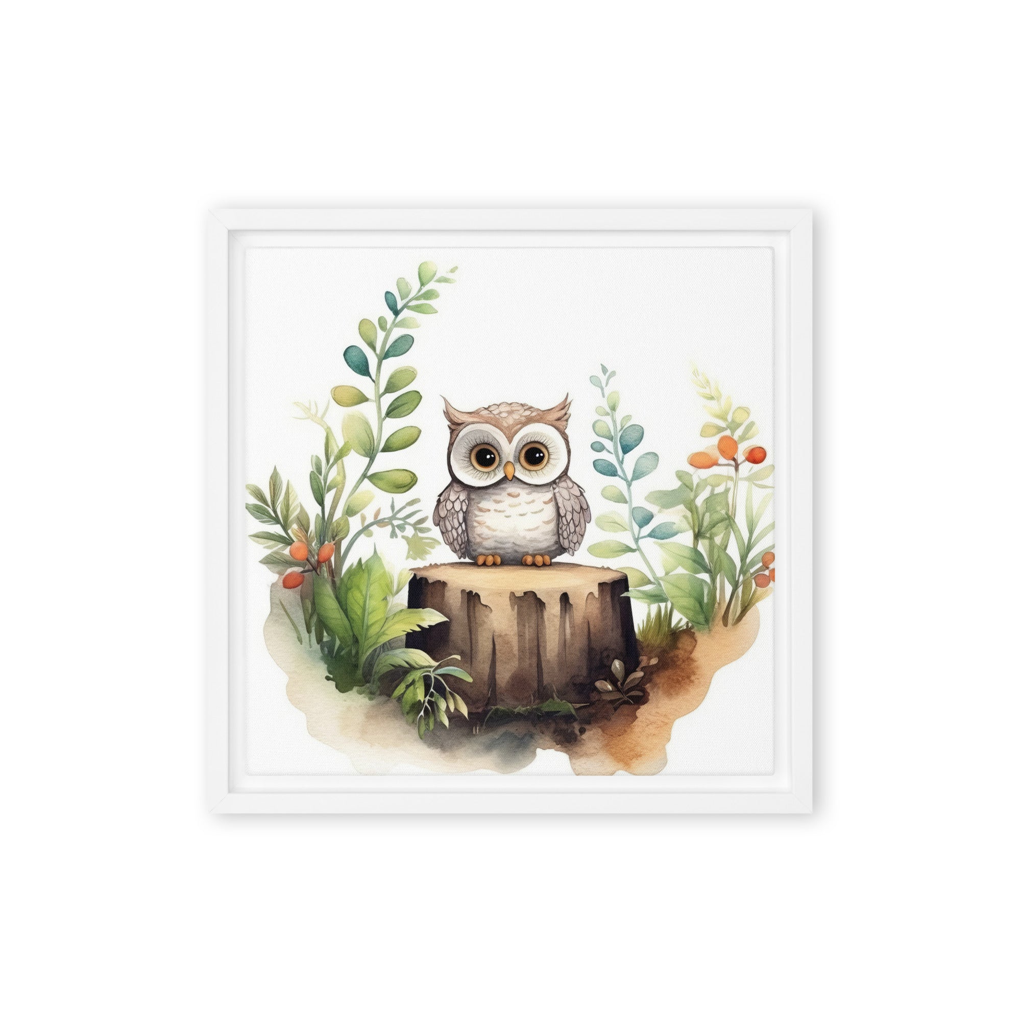 Owl Art Framed canvas