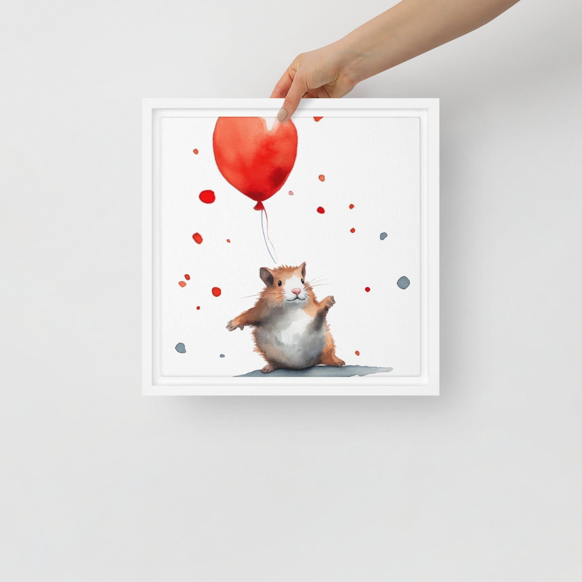 Guinea Pig Art Balloon Watercolor