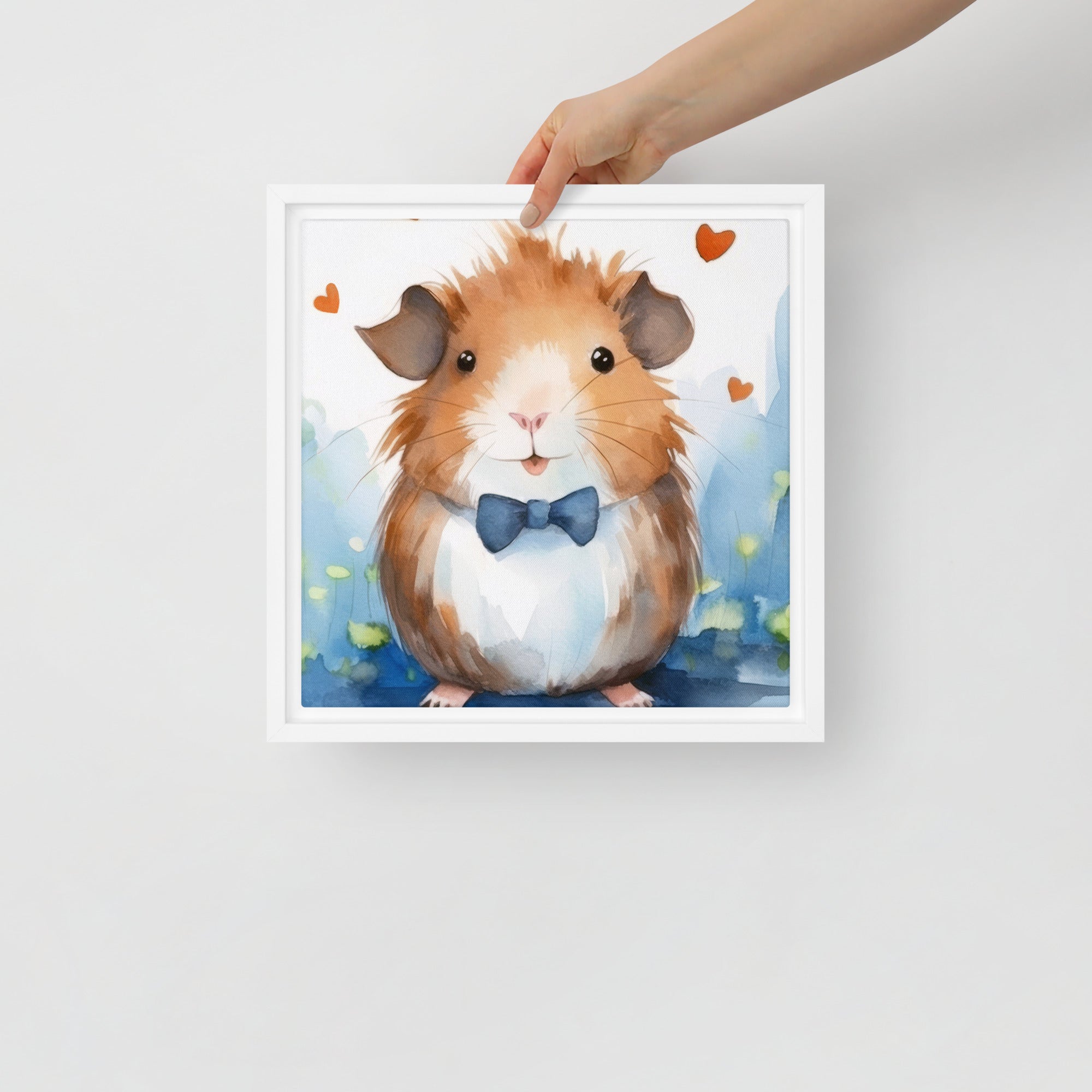 Guinea Pig Blue Bowtie Art