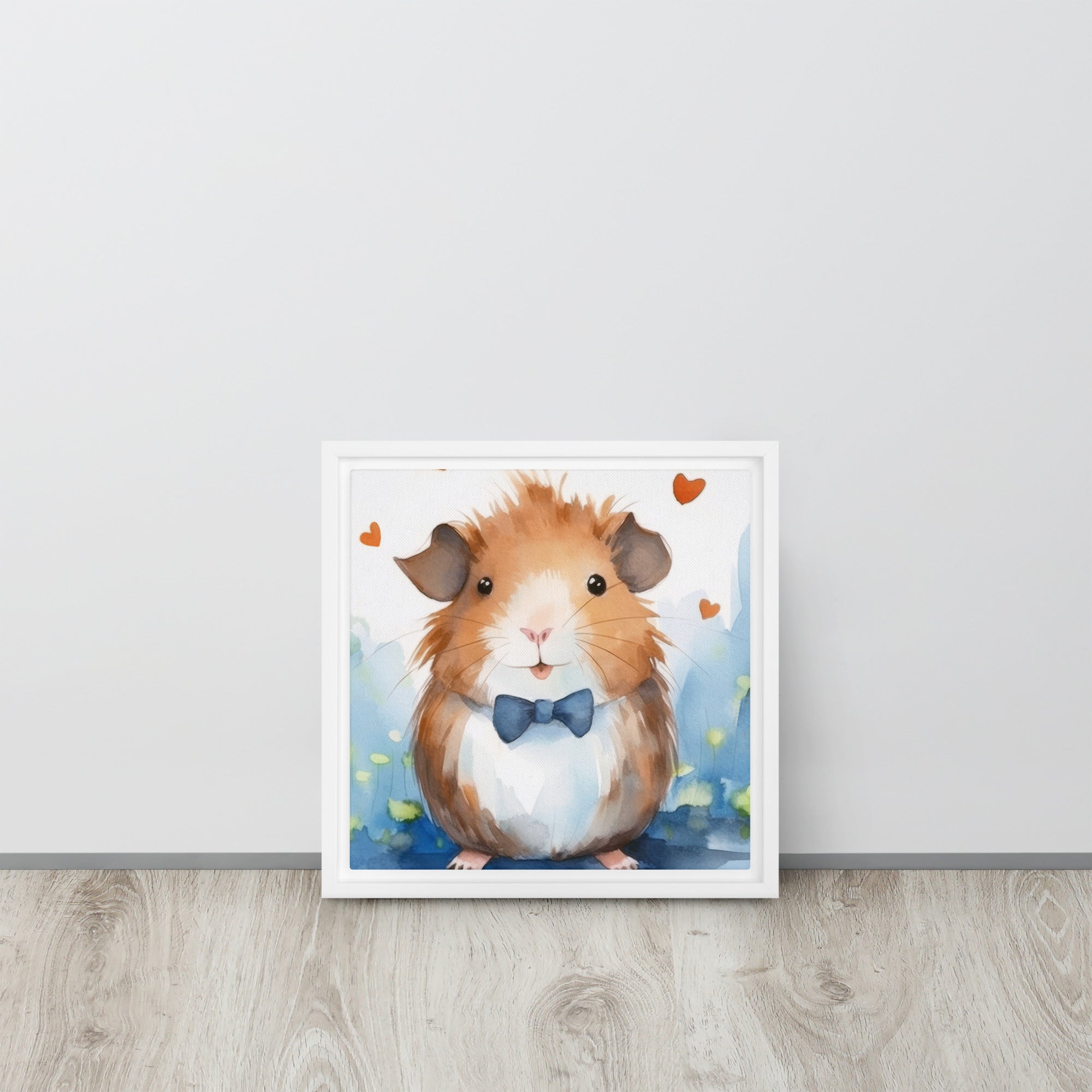 Guinea Pig Blue Bowtie Art