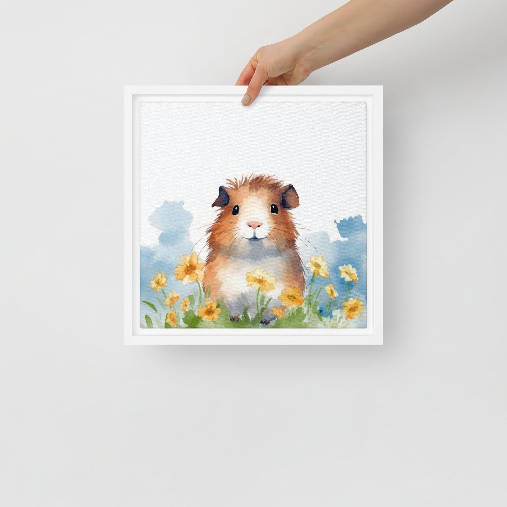 Guinea Pig Flowers and Fields Art