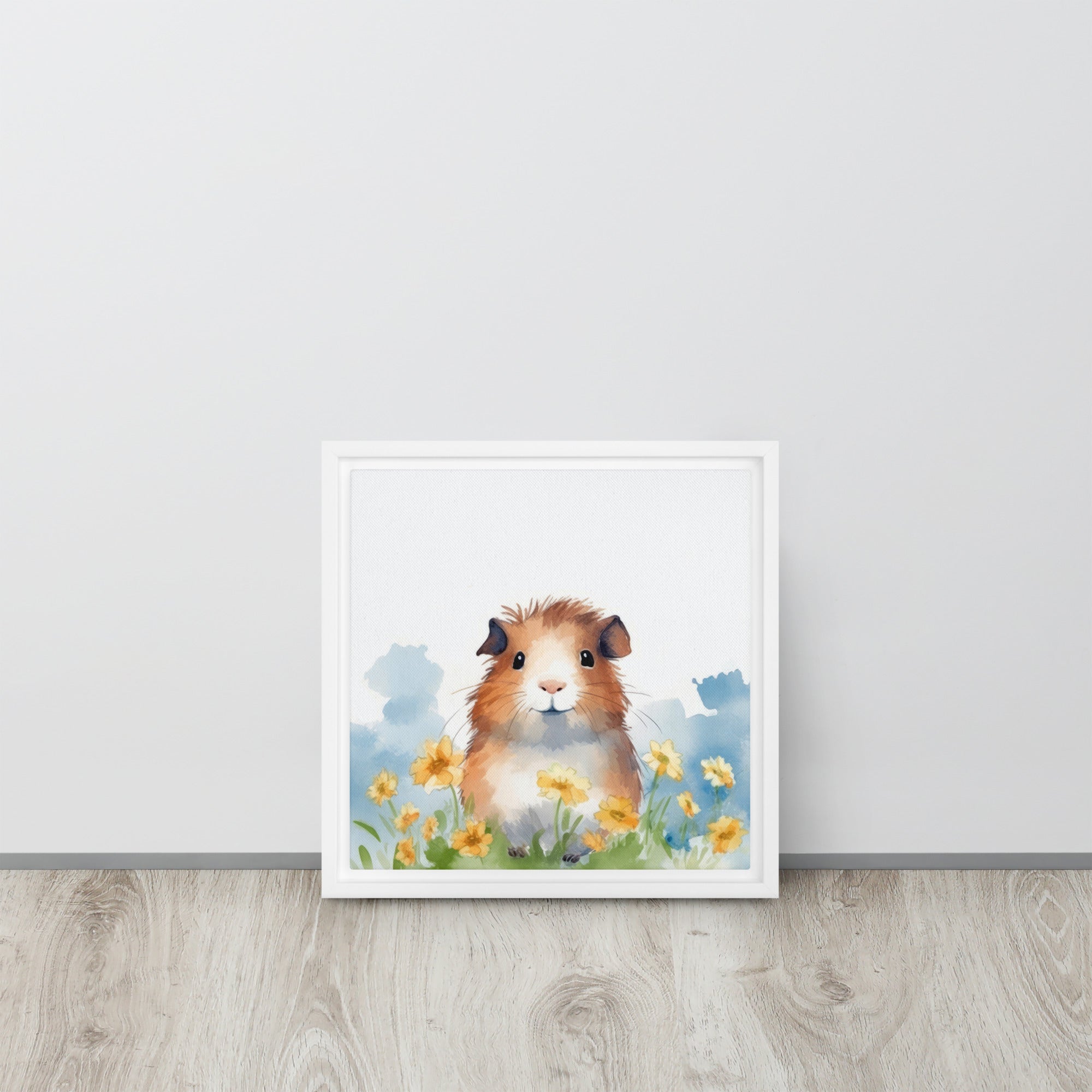 Guinea Pig Flowers and Fields Art