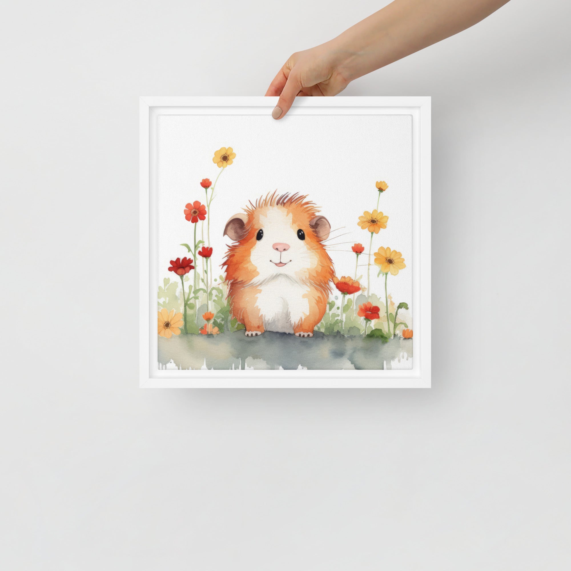 Guinea Pig Nursery Flower Art