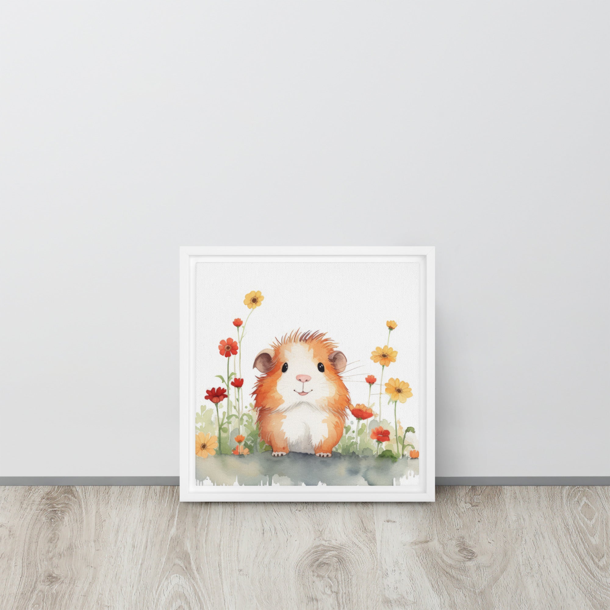 Guinea Pig Nursery Flower Art