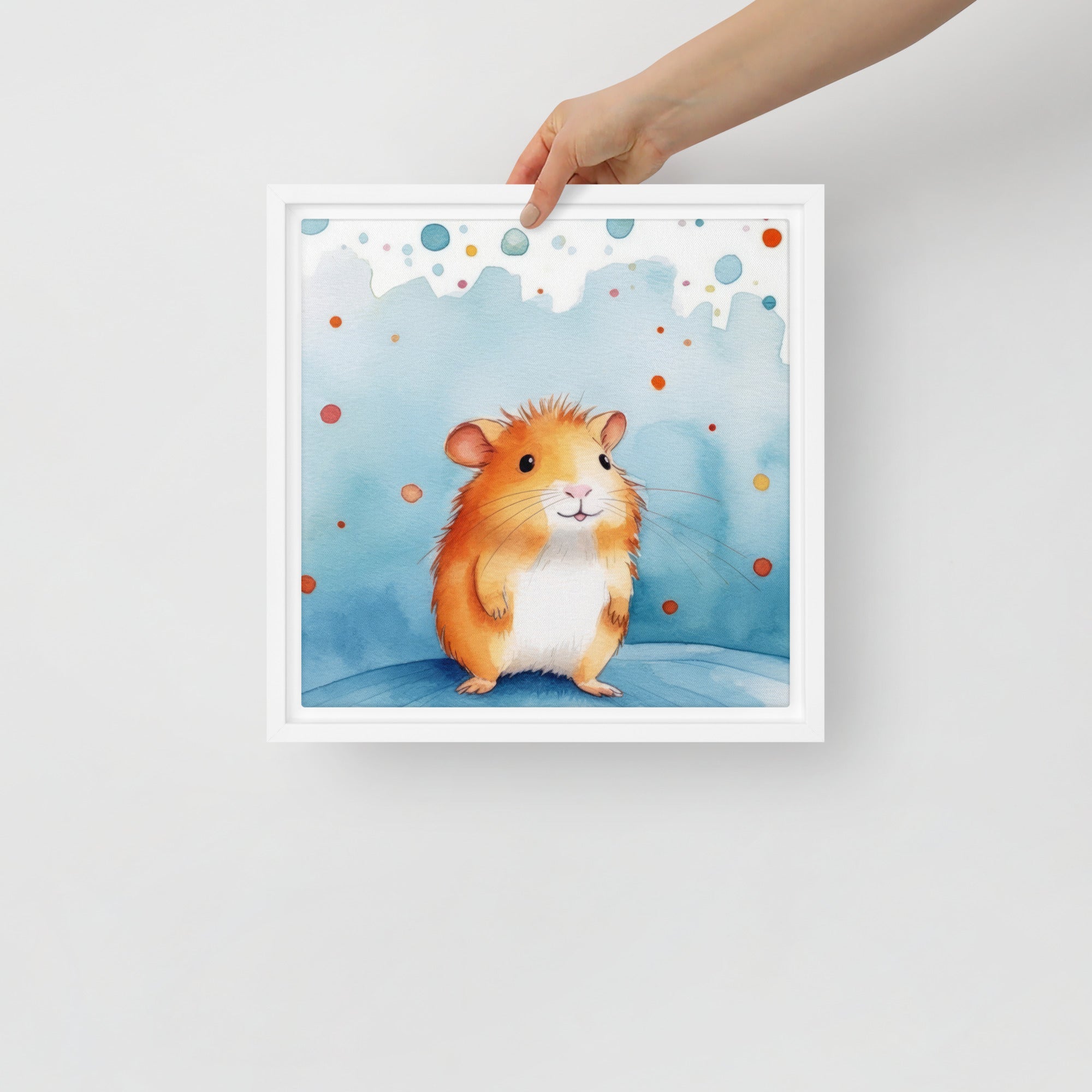 Guinea Pig Art Colorful Bubbles