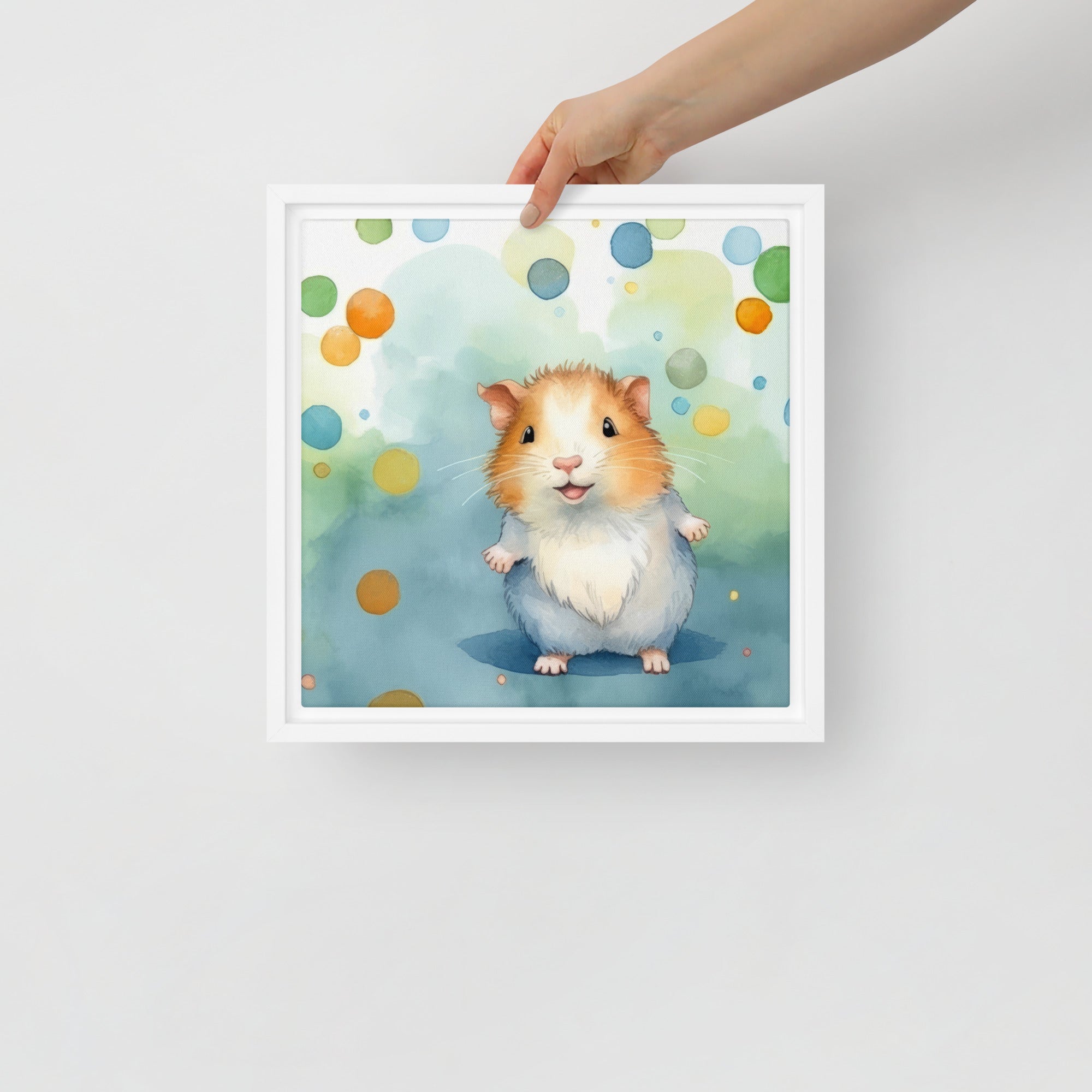 Guinea Pig Colorful Bubbles Art