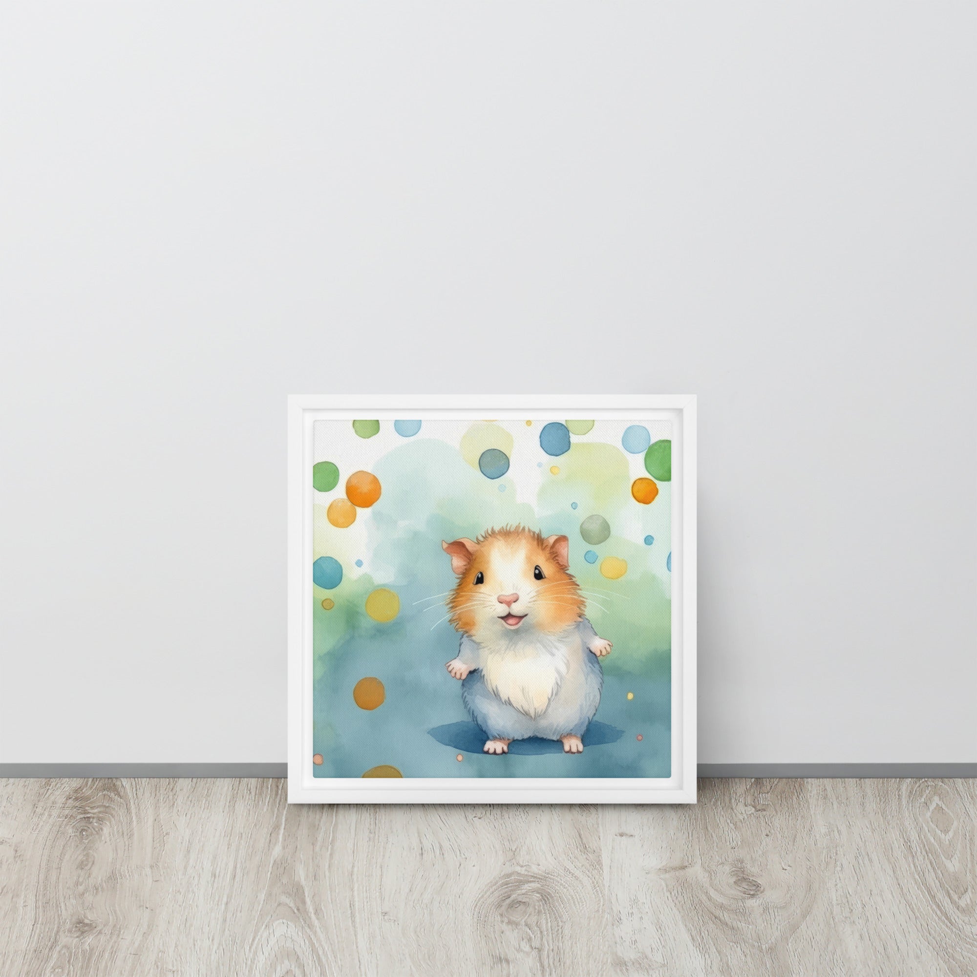 Guinea Pig Colorful Bubbles Art