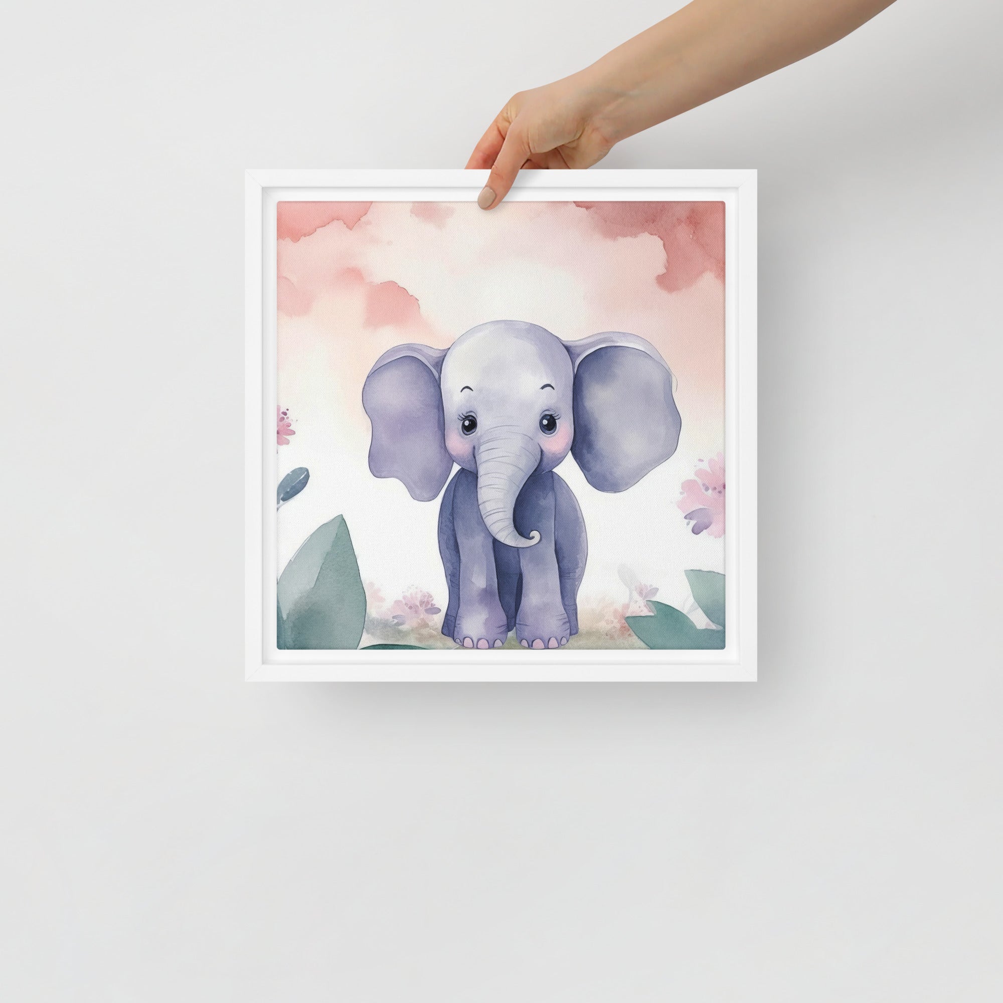 Elephant Art Framed Canvas