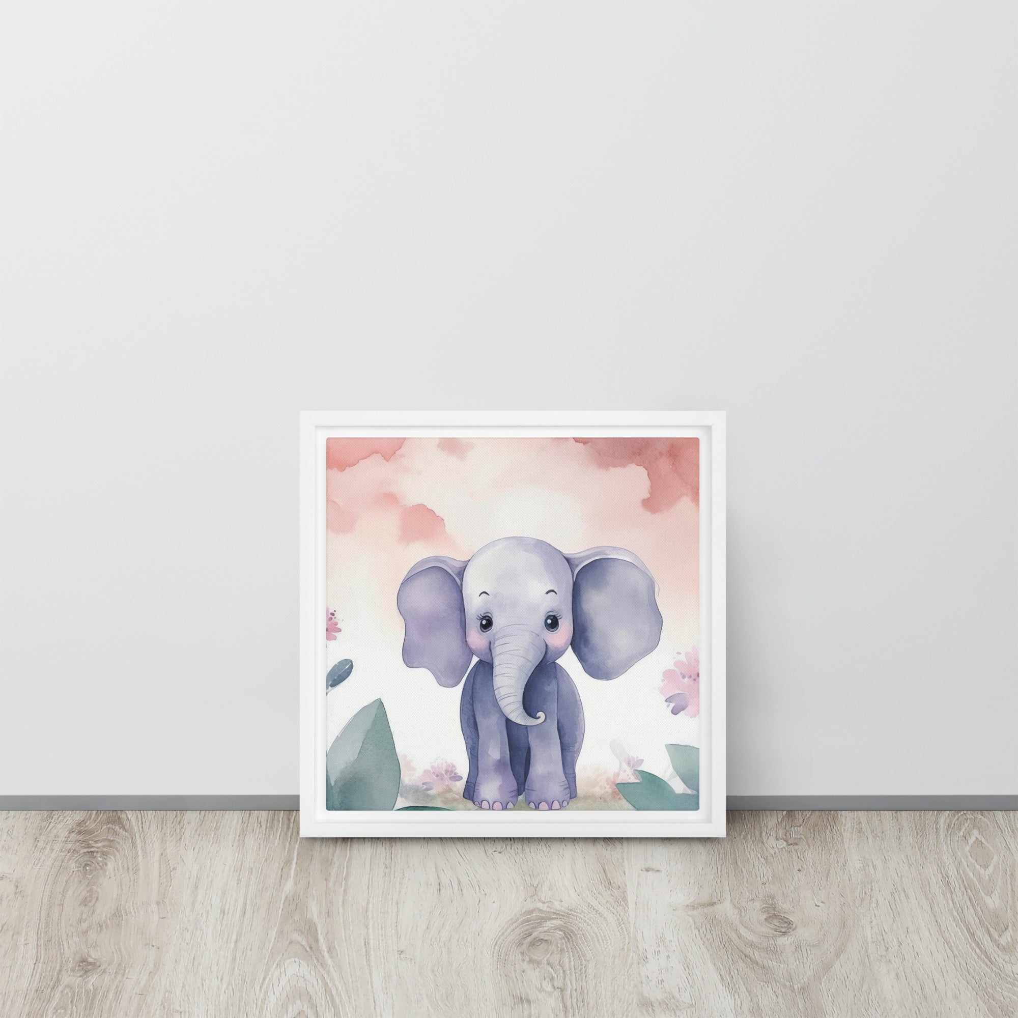 Elephant Art Framed Canvas