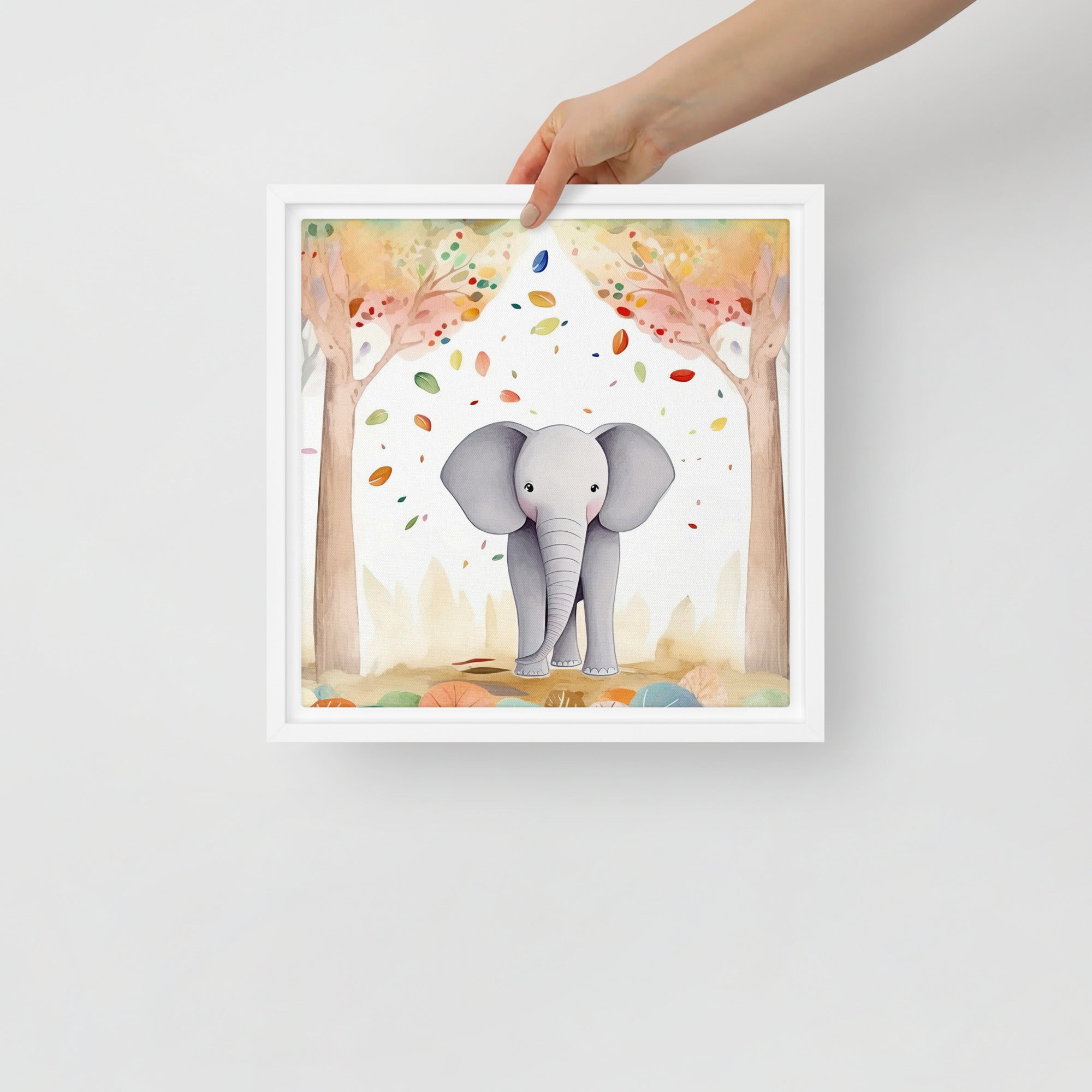 Elephant Art Framed Canvas