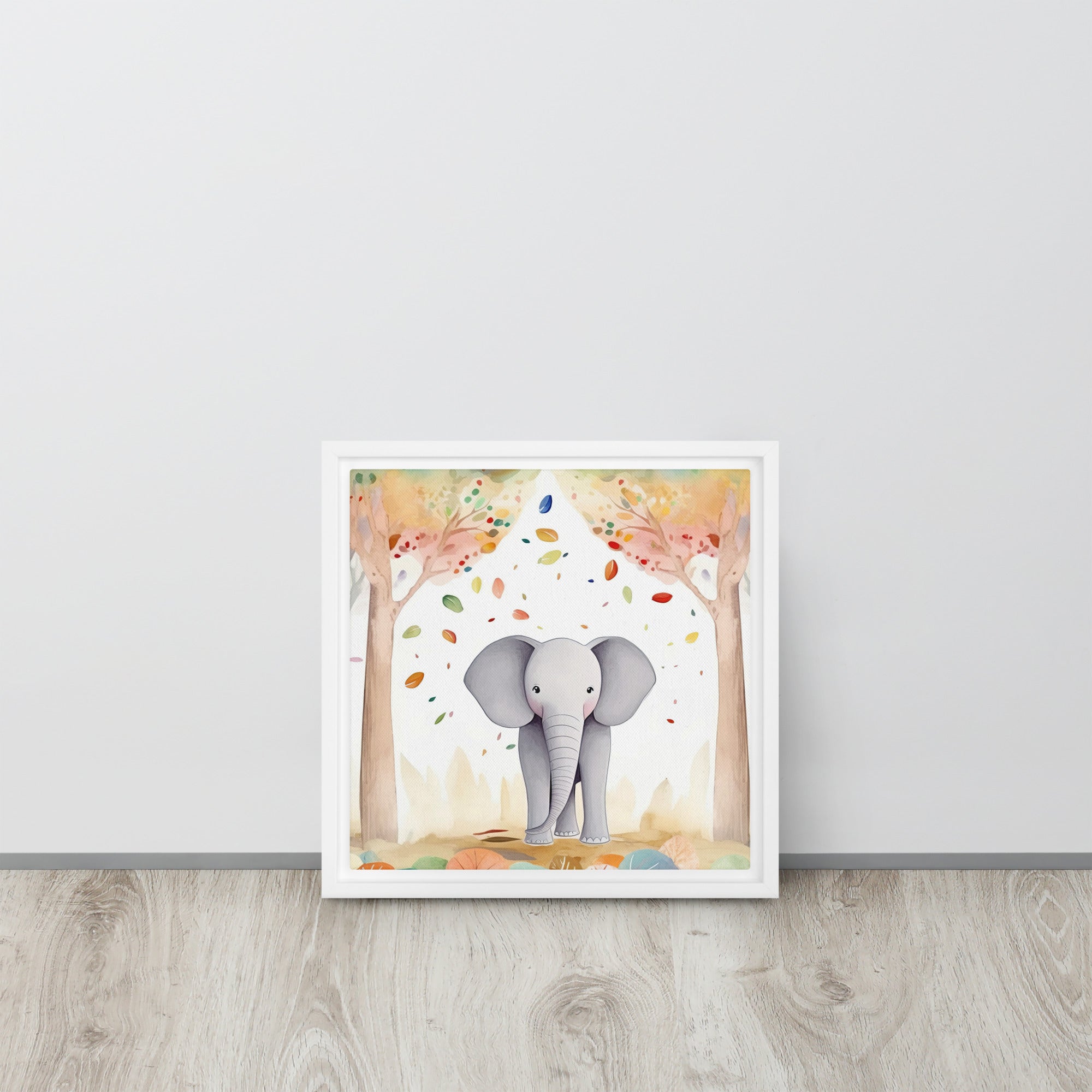 Elephant Art Framed Canvas