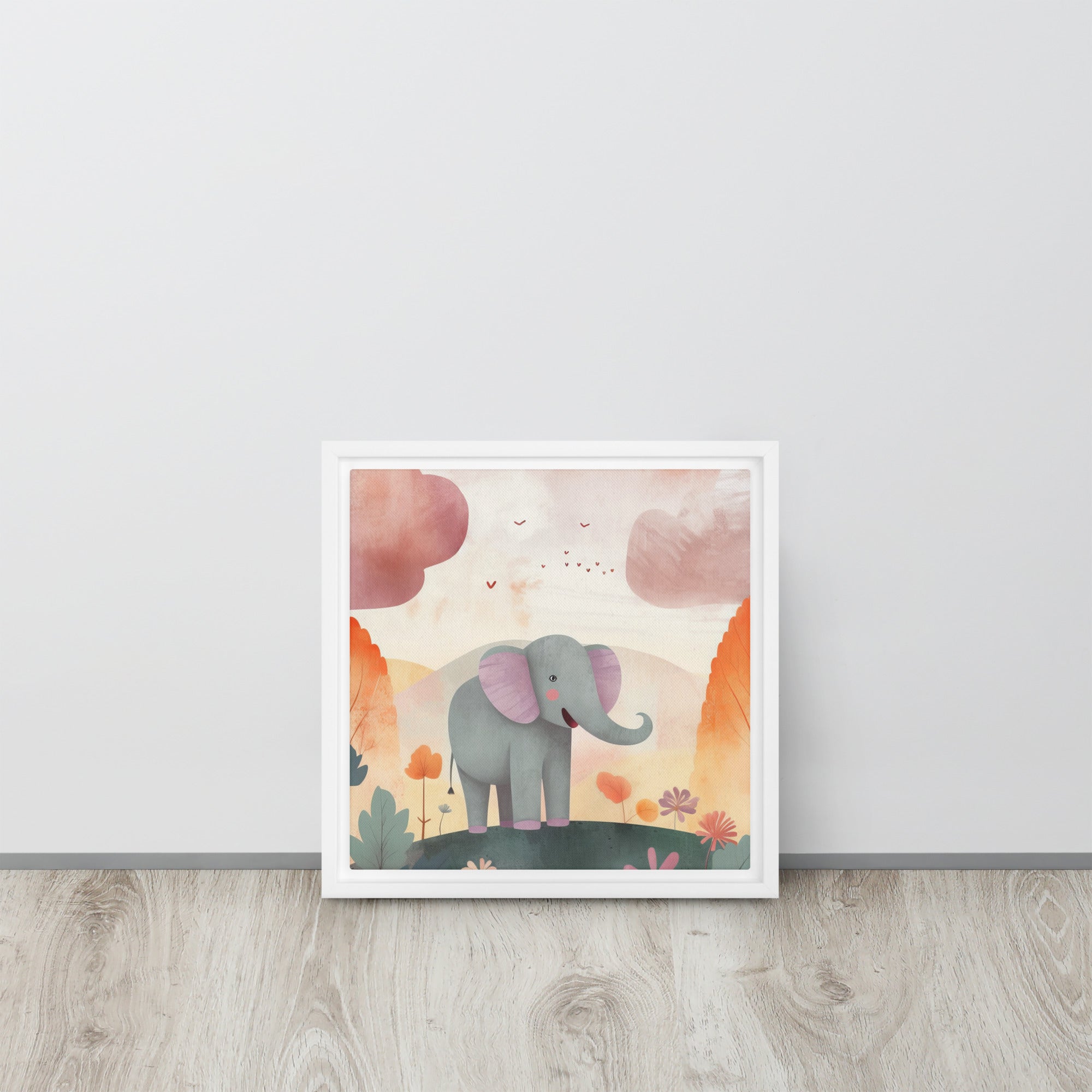 Elephant Art Framed Canvas