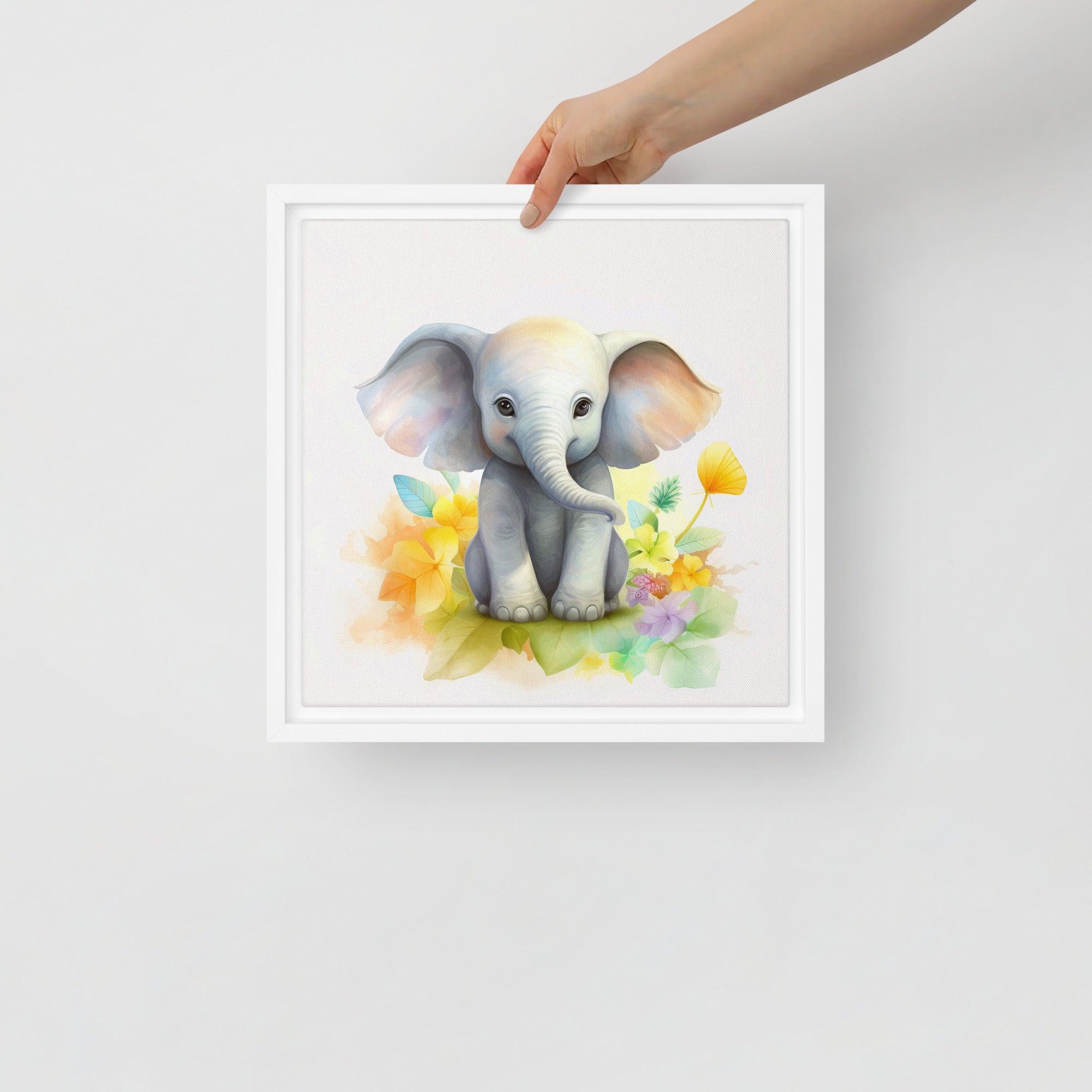 Elephant Art Framed Canvas