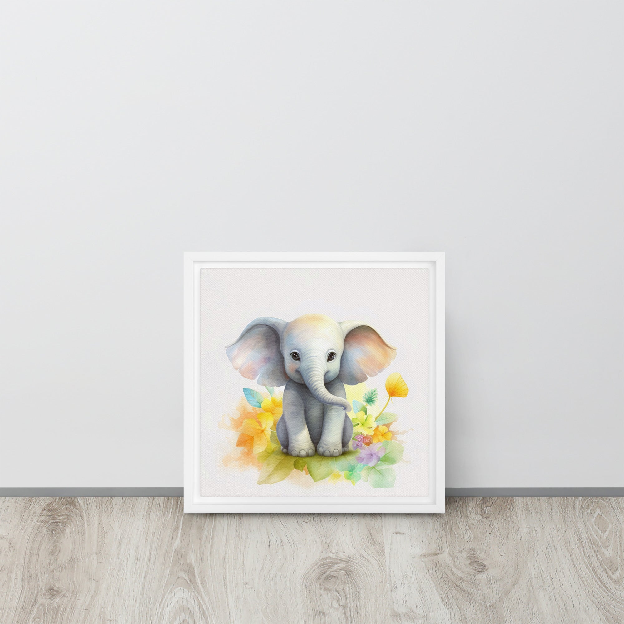 Elephant Art Framed Canvas