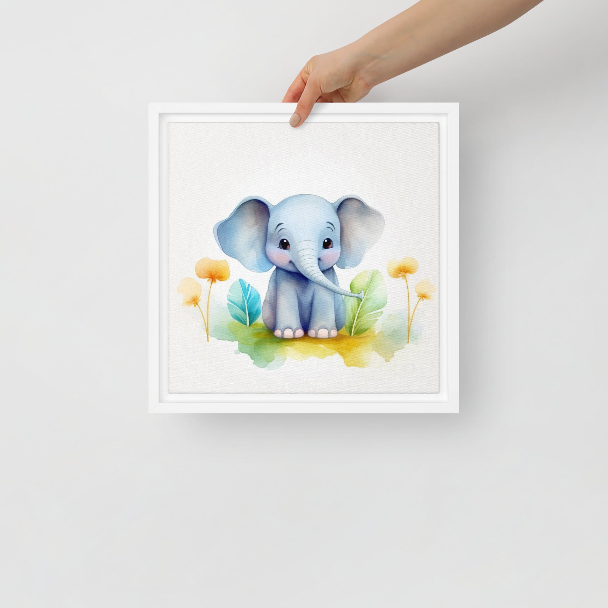 Elephant Art Framed Canvas