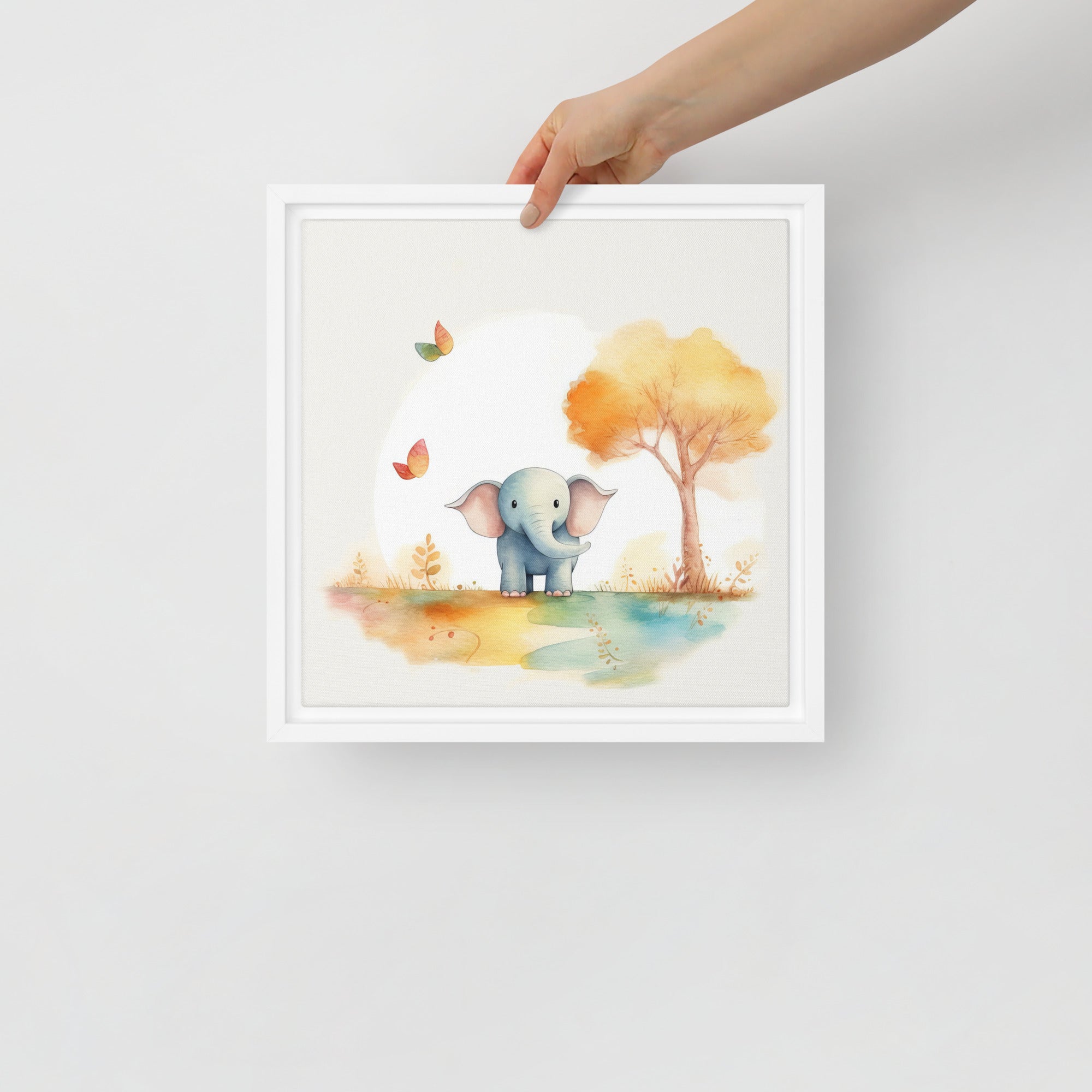 Elephant Art Framed Canvas