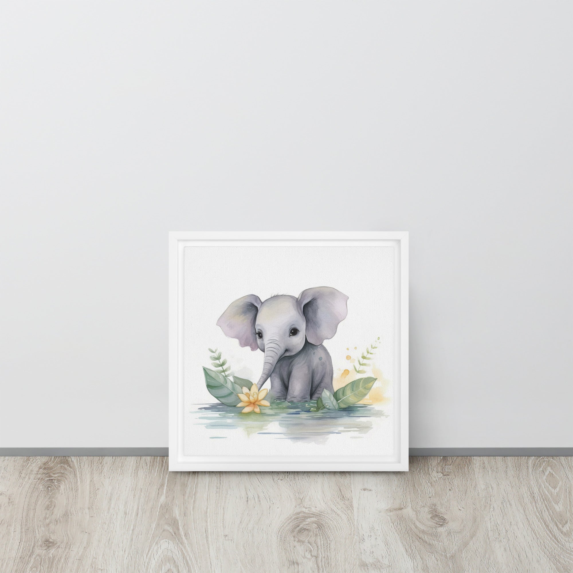 Elephant Art Framed Canvas