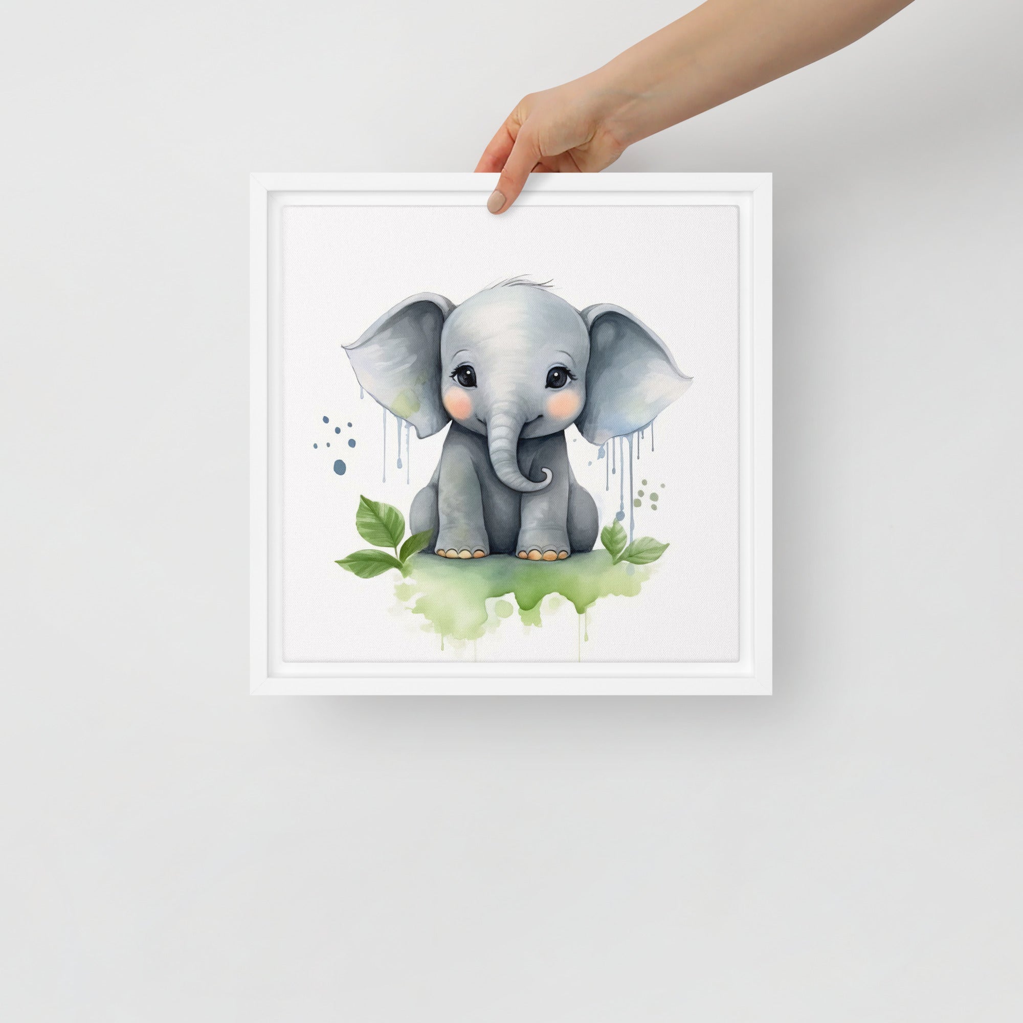 Elephant Art Framed Canvas