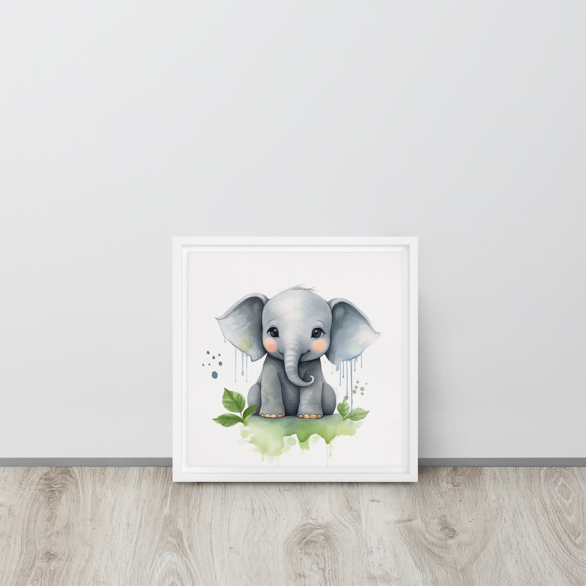 Elephant Art Framed Canvas