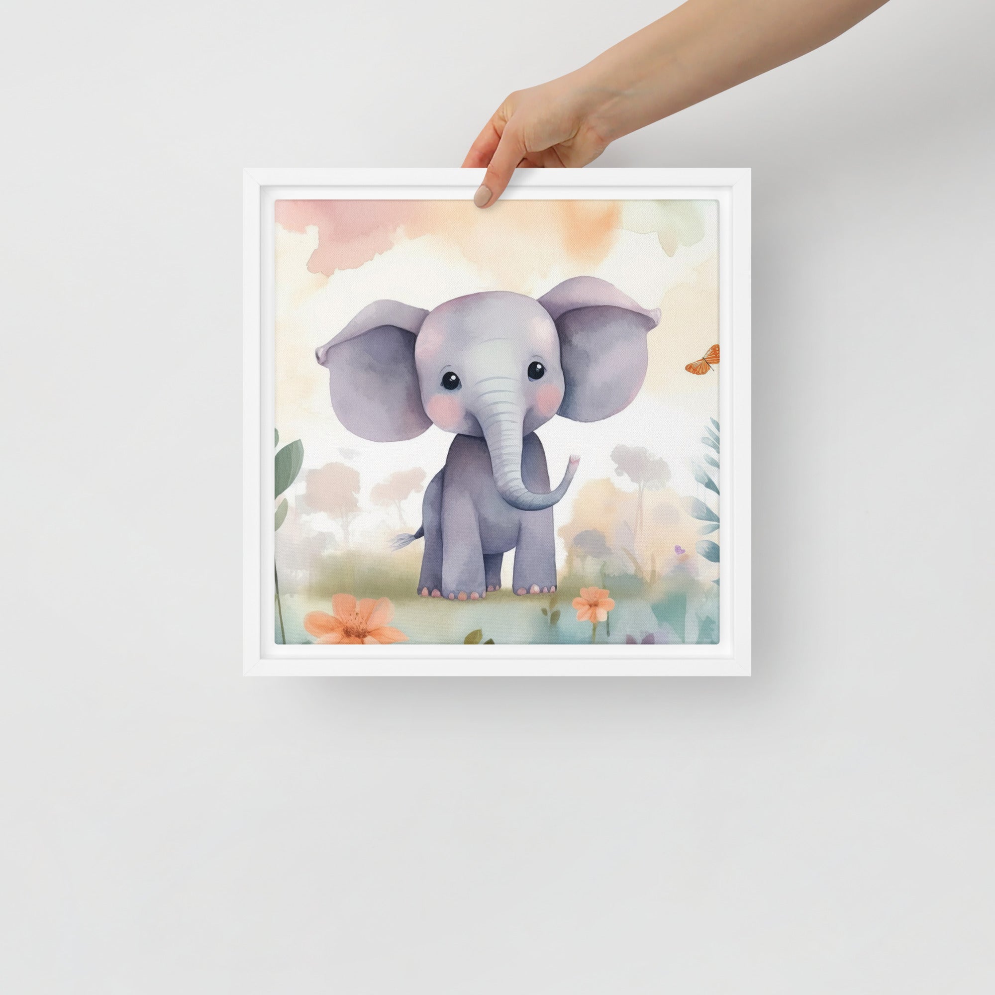 Elephant Art Framed Canvas