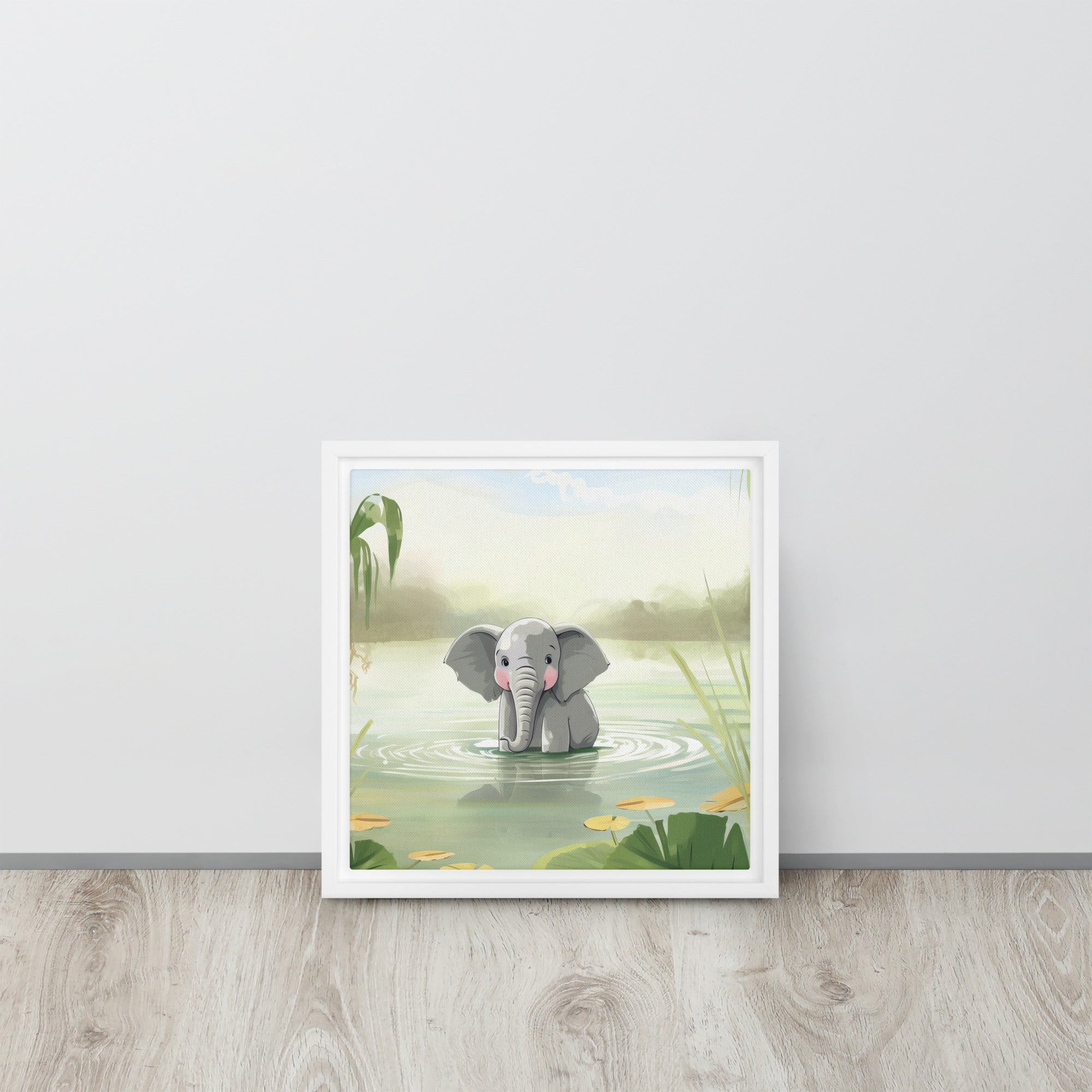 Elephant Art Framed Canvas