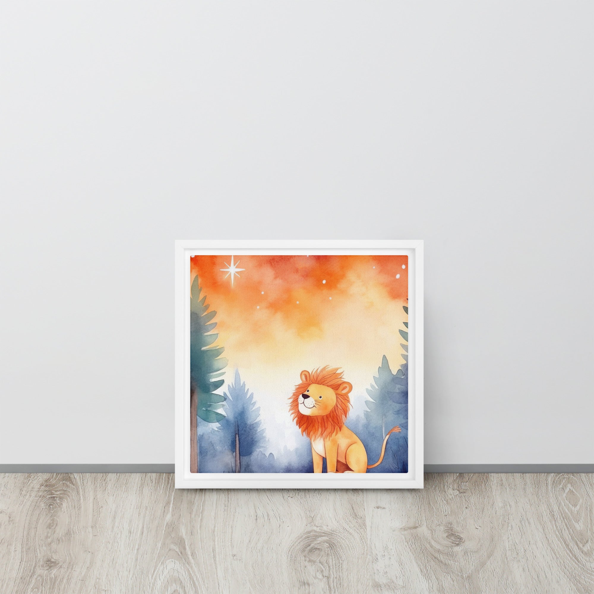 Lion Art Framed Canvas