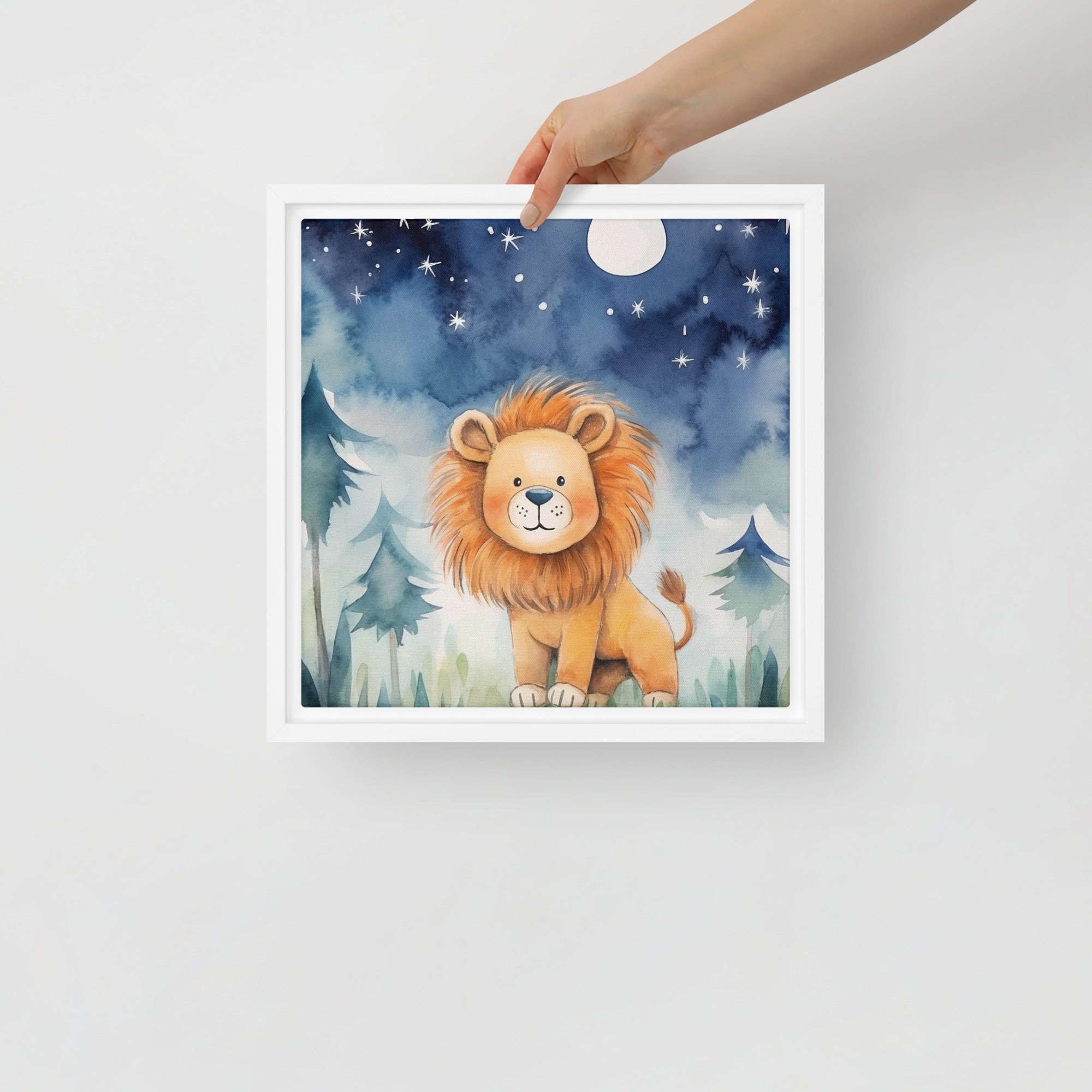 Lion Art Framed Canvas